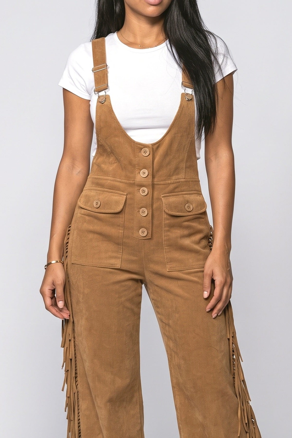 Fringe Jumpsuit, fabric detail