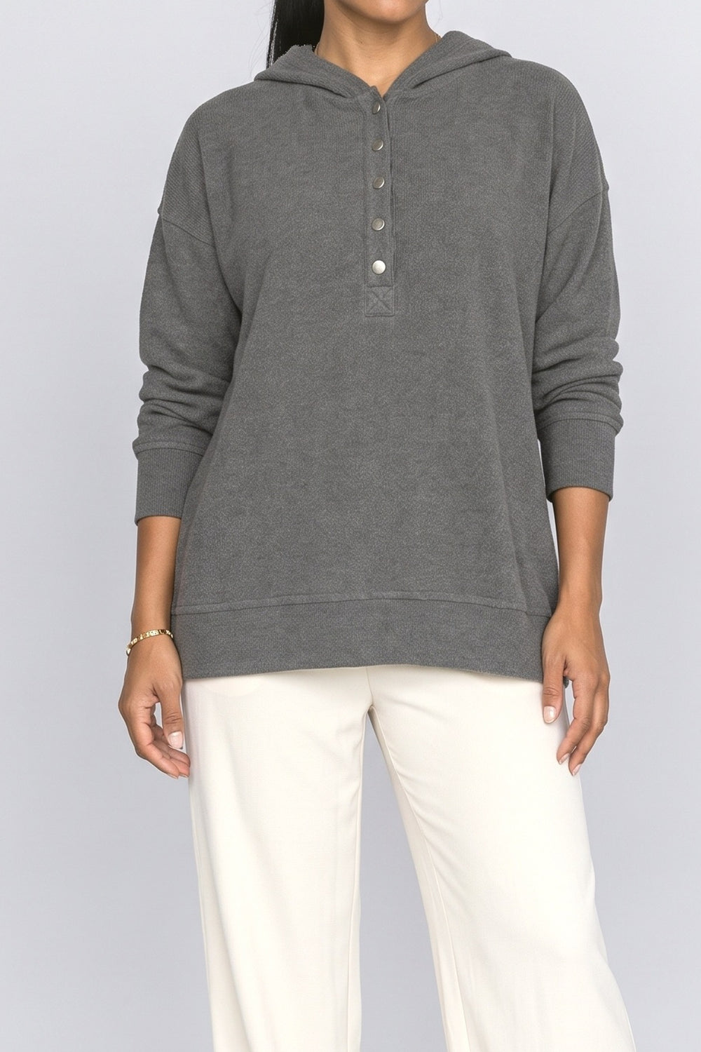 Knit Hoodie, fabric detail
