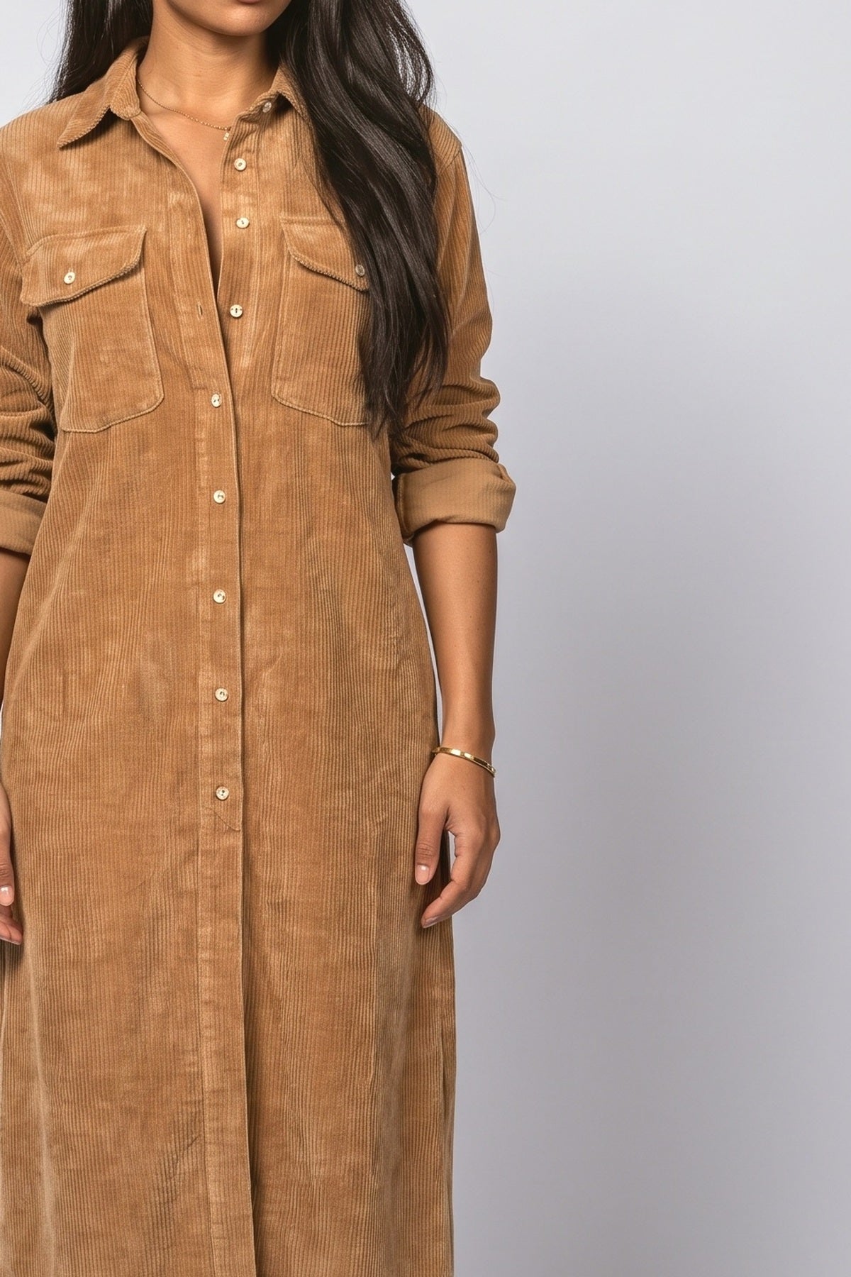 Slit Midi Dress, fabric detail