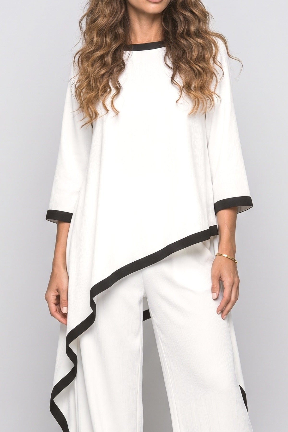 Asymmetric Two Piece Outfit, fabric detail
