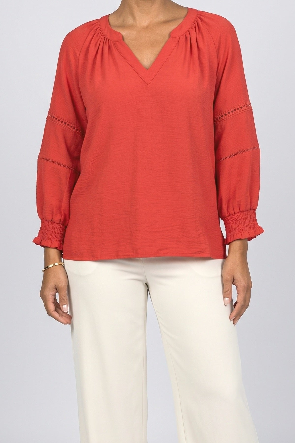 V-Neck Blouse, fabric detail