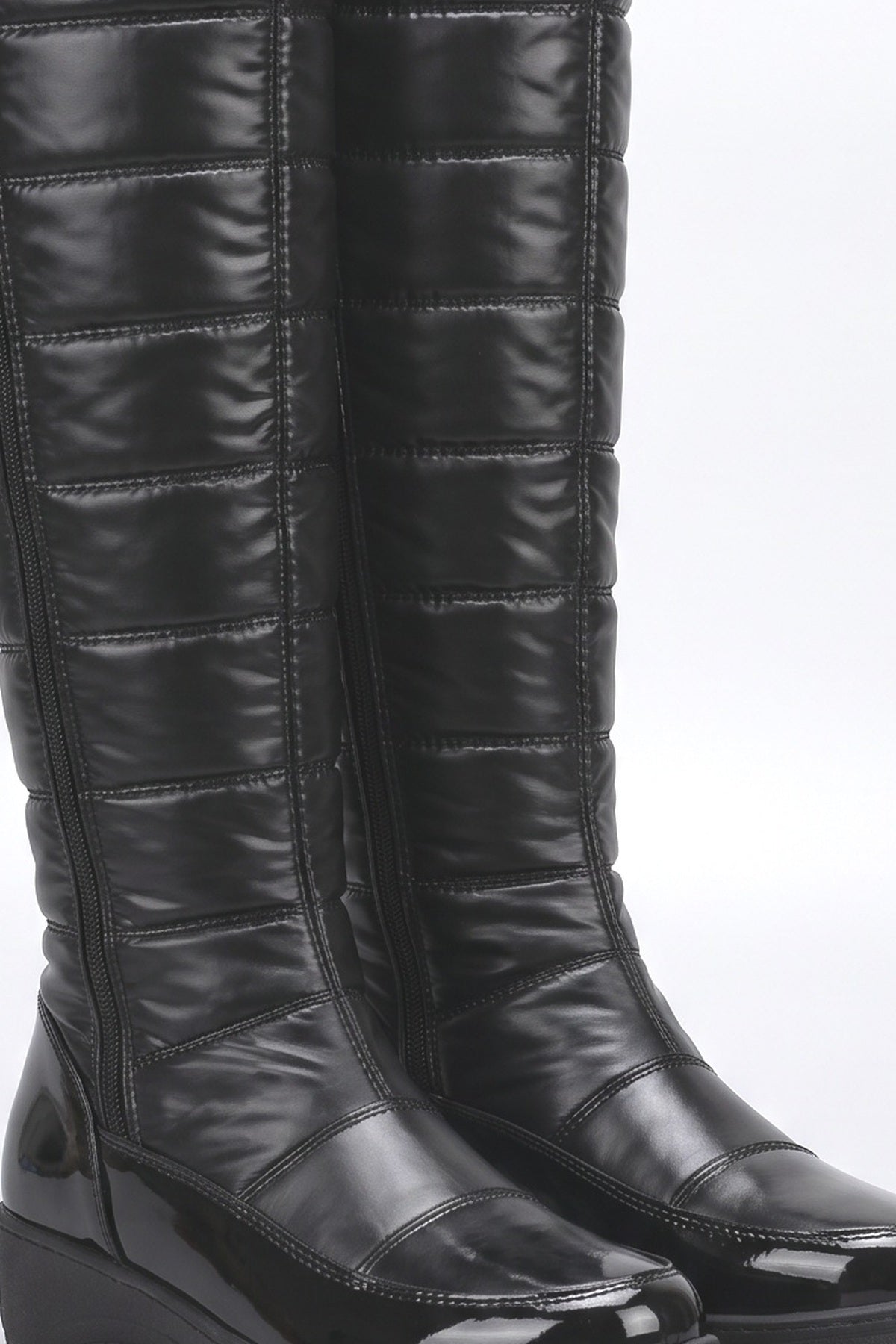 Black Over the Knee Boots, fabric detail