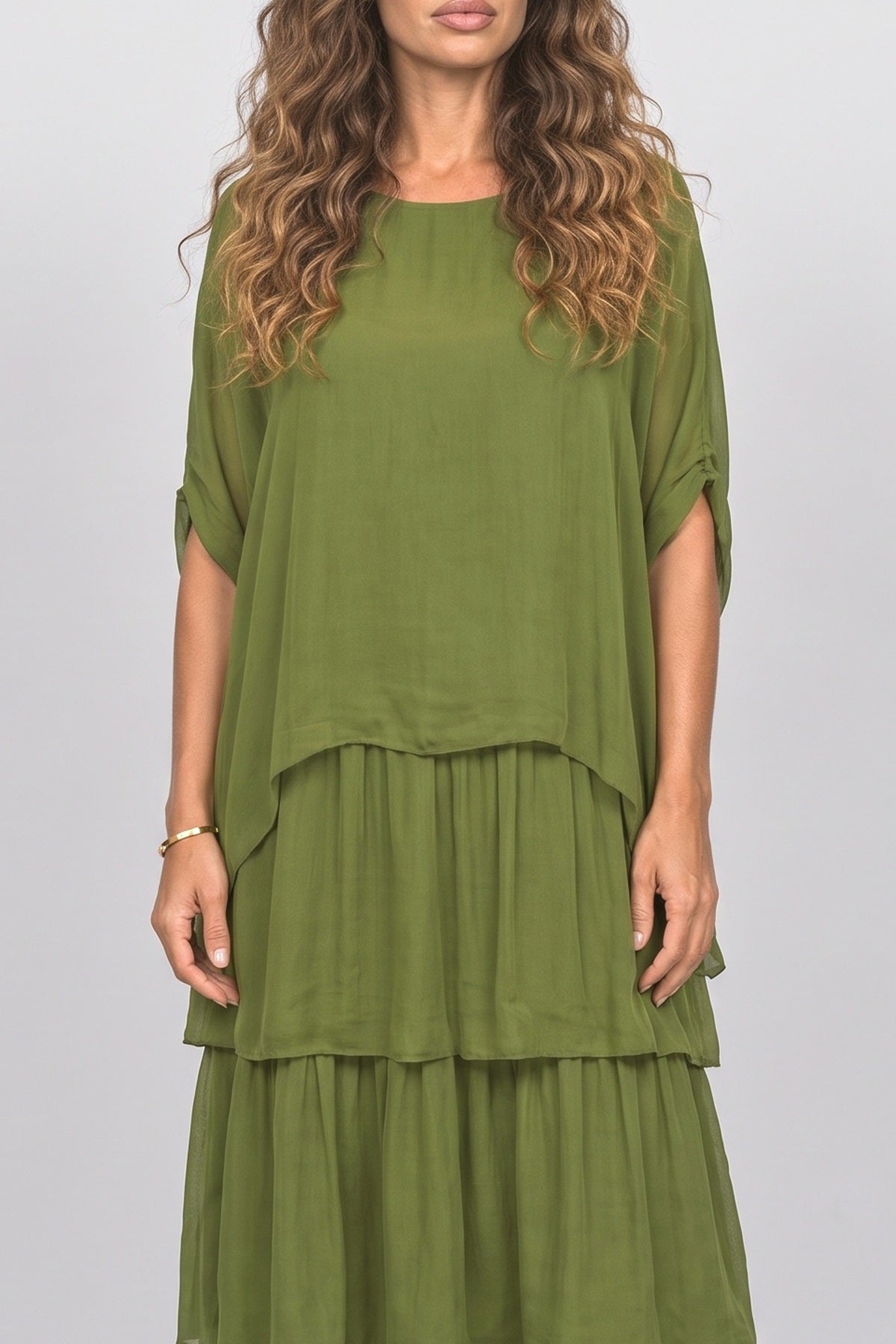 Tiered Cocktail Dress, fabric detail