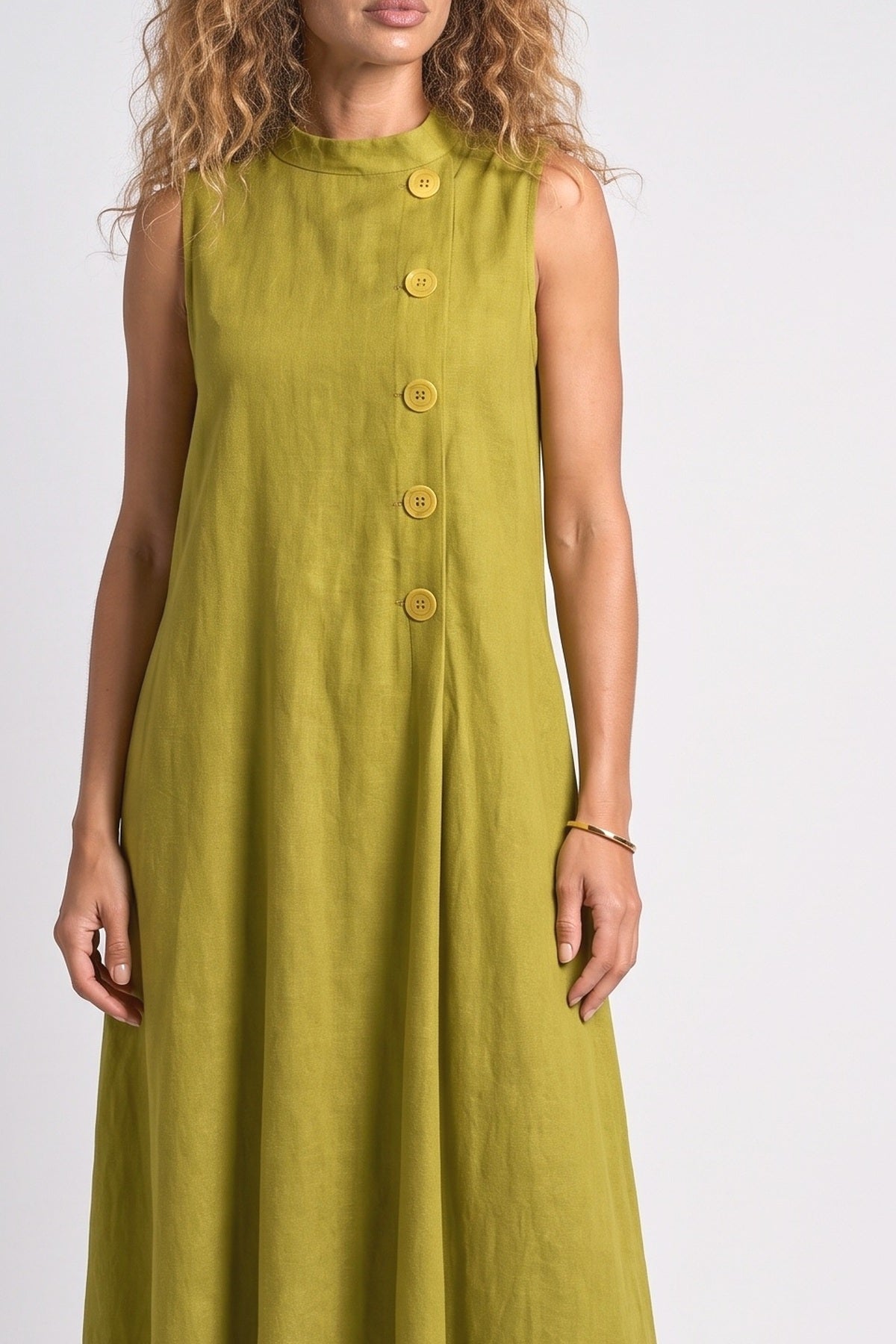 Sleeveless Maxi Dress, fabric detail
