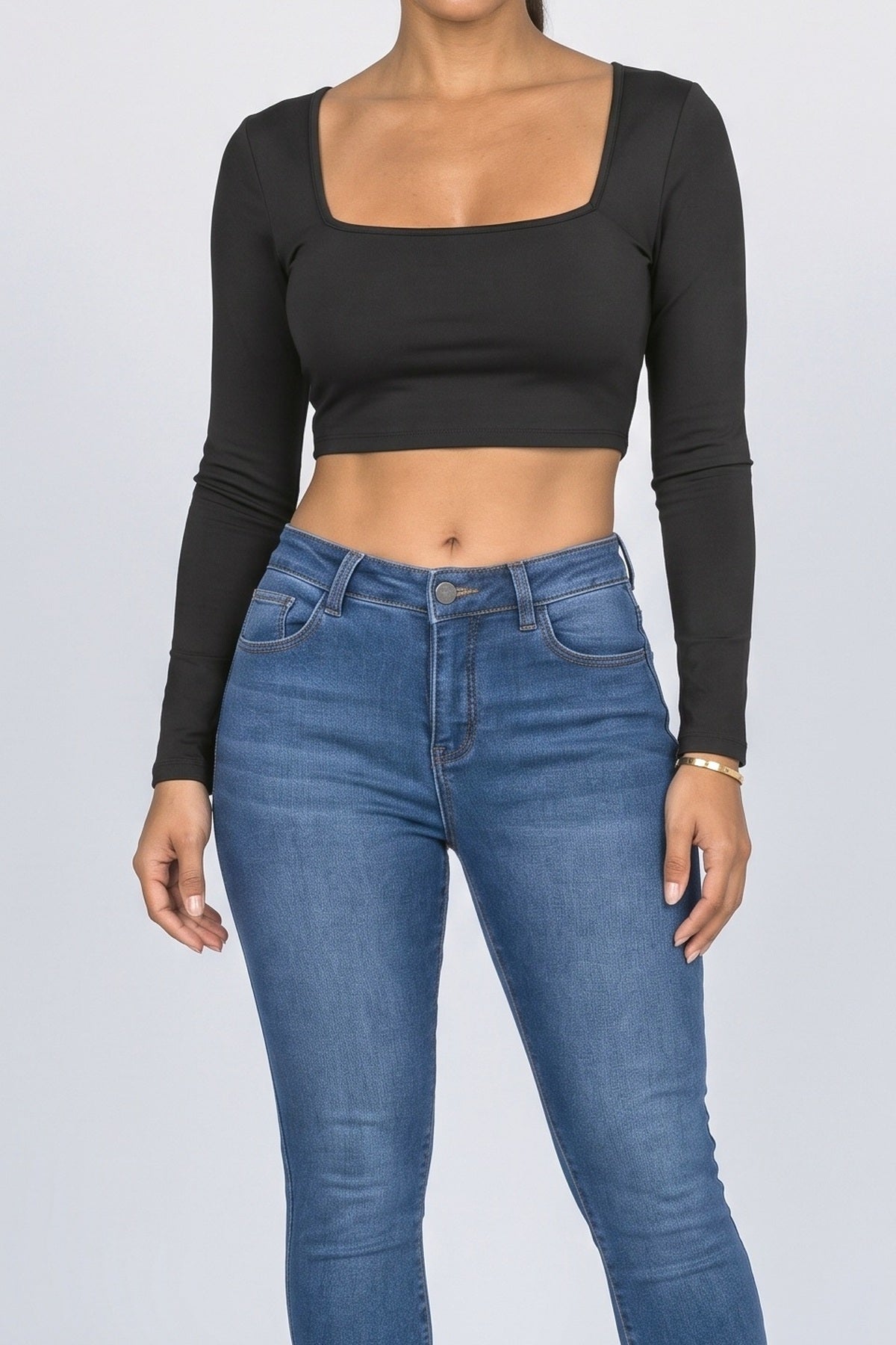 Blue Women's Jeans, fabric detail