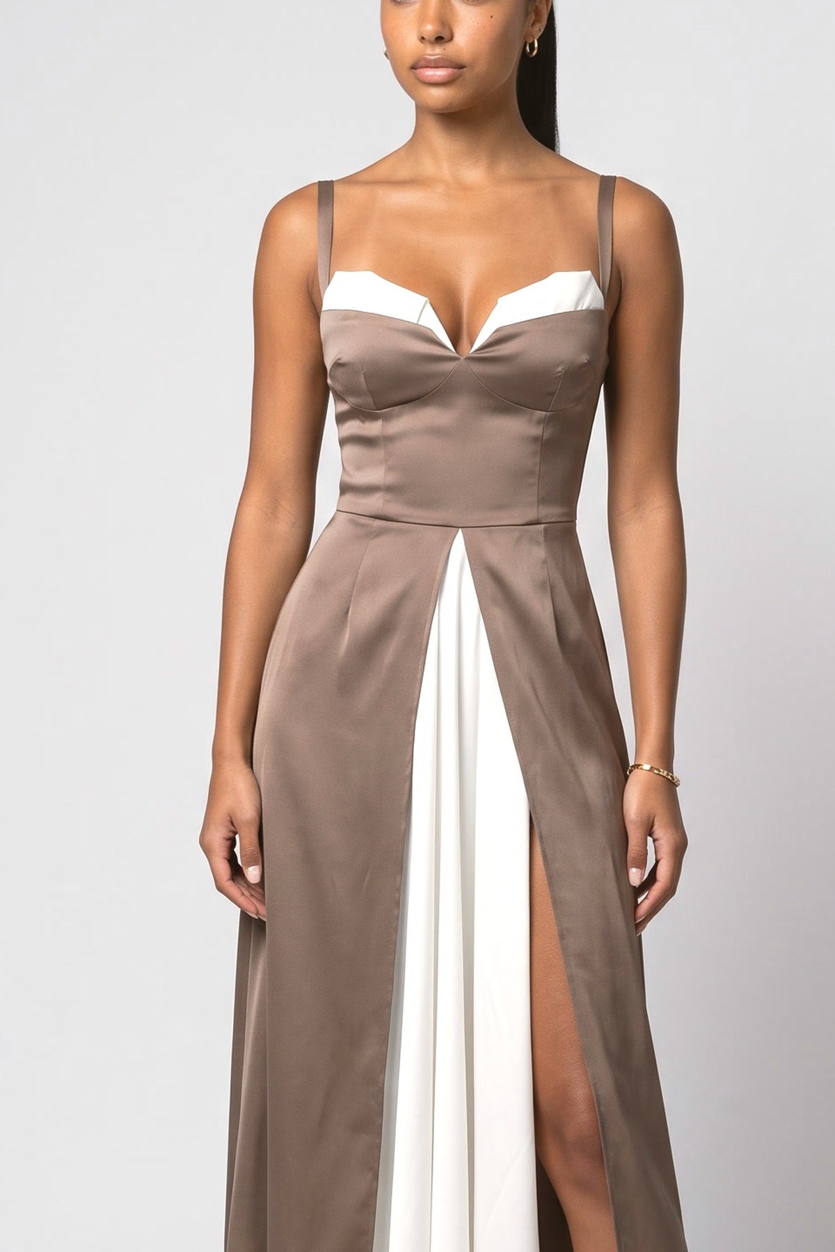 Slit Midi Dress, fabric detail