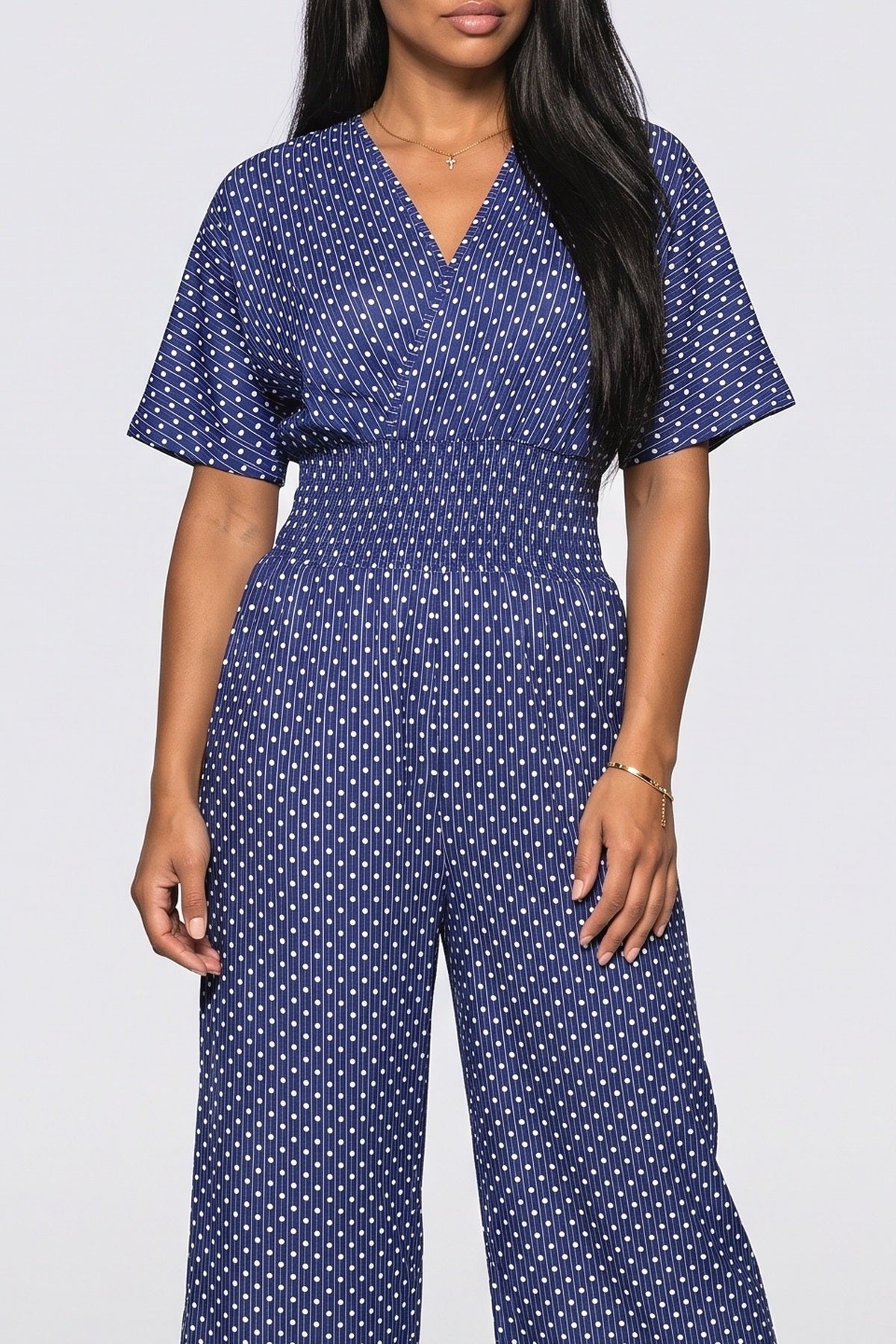 Polka Dot Jumpsuit, fabric detail