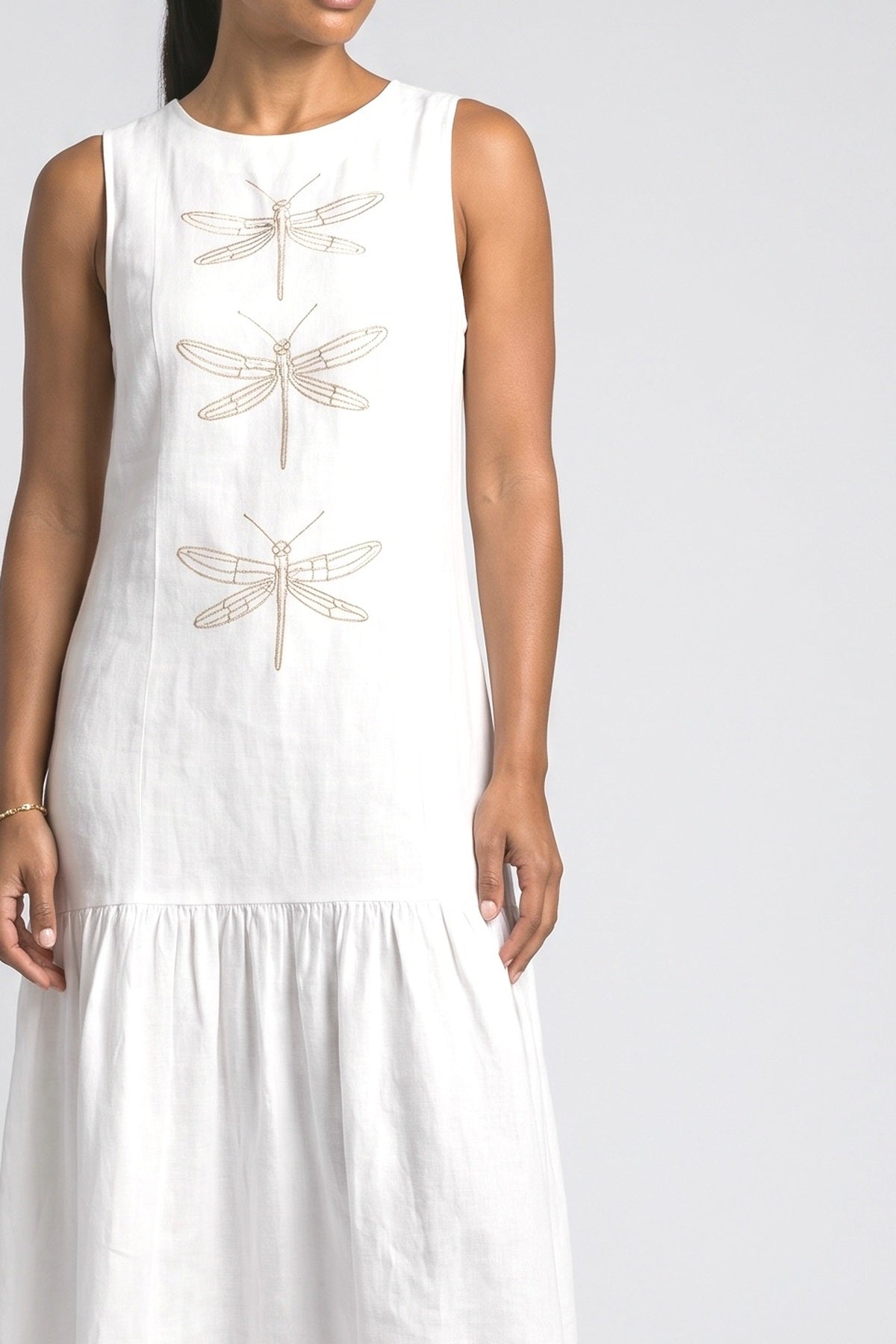 Sleeveless Maxi Dress, fabric detail