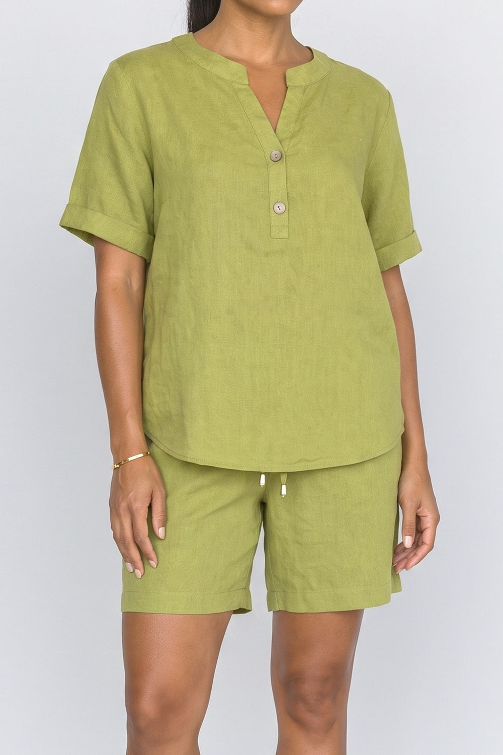 Linen Two Piece Outfit, fabric detail