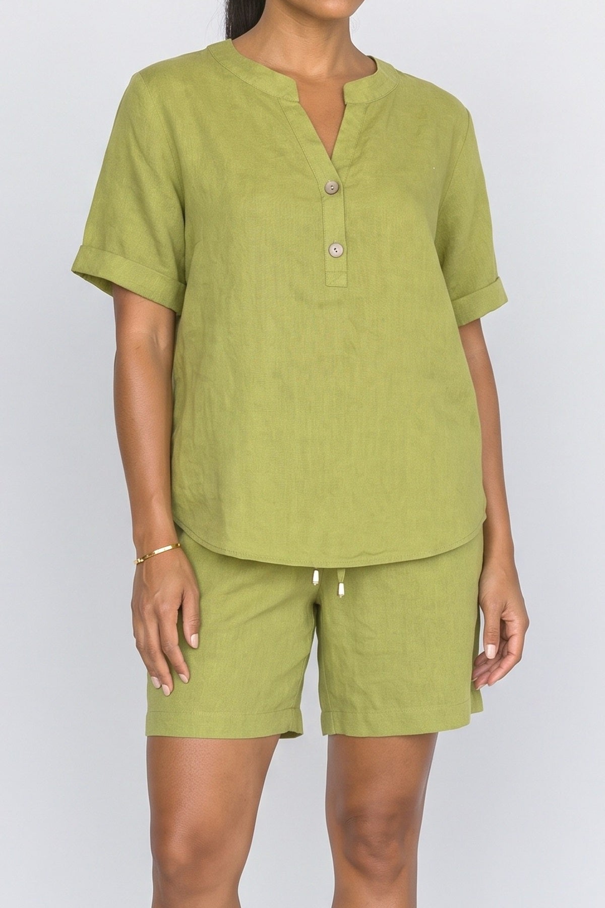 Linen Two Piece Outfit, fabric detail