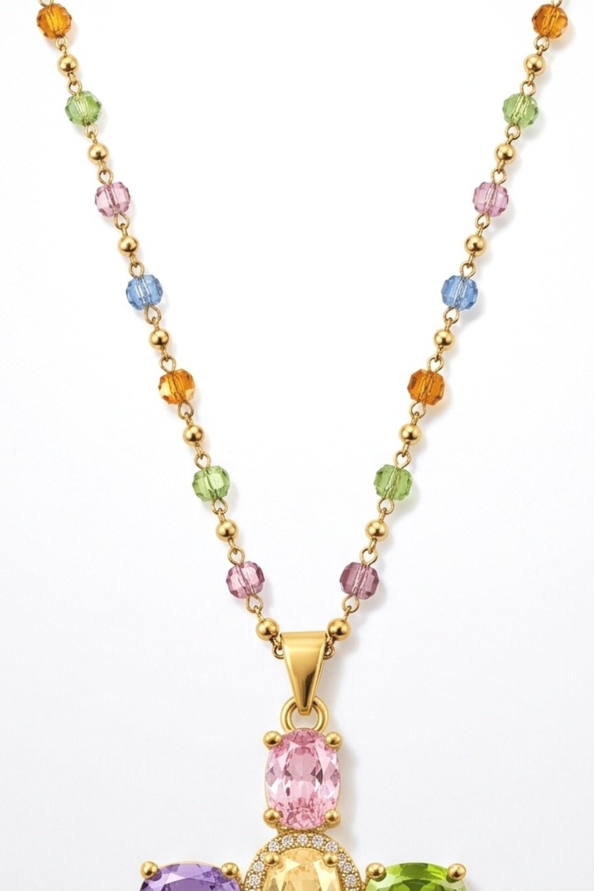 Necklace, fabric detail