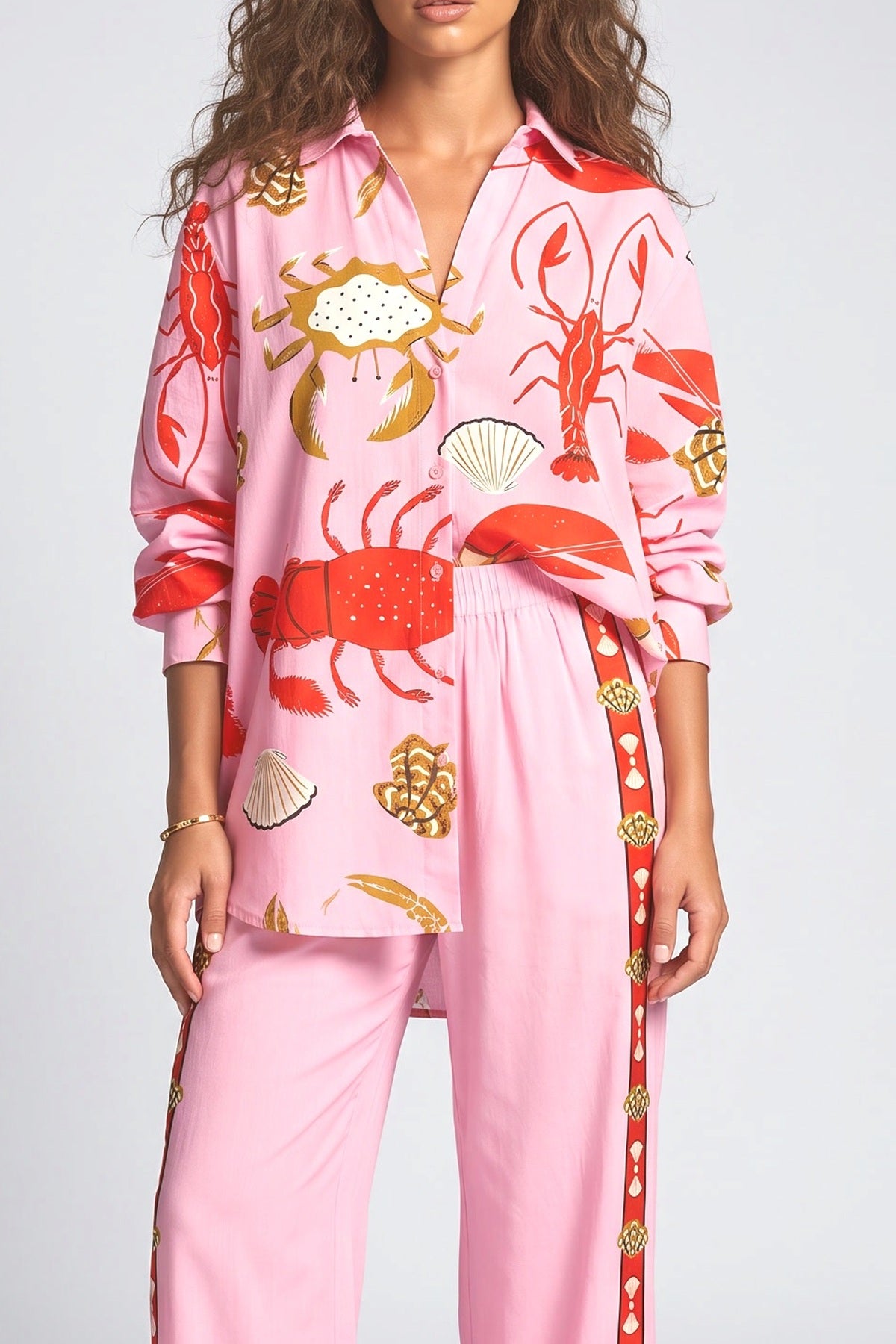 Pink Outfit Set, fabric detail