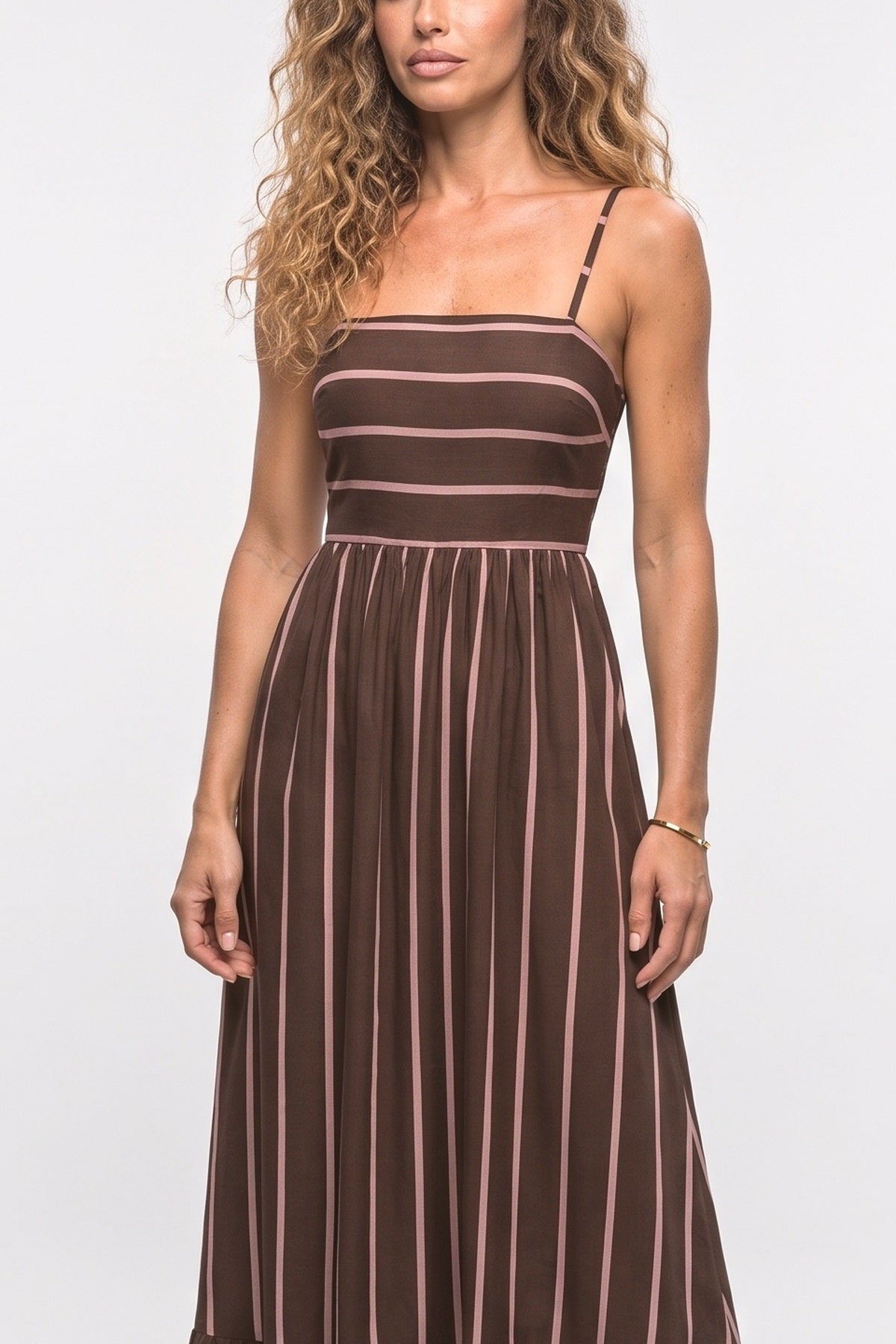 Striped Cami Maxi Dress, fabric detail