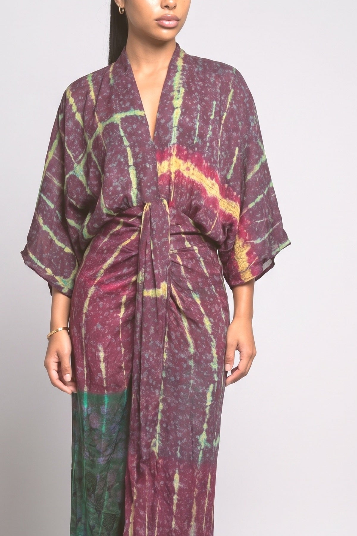 Illusion Printed Dress-1, fabric detail