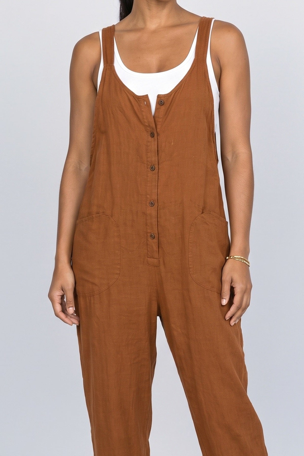 Sleeveless Jumpsuit, fabric detail