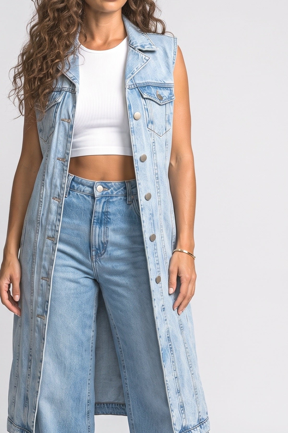 Denim Summer Dress, fabric detail