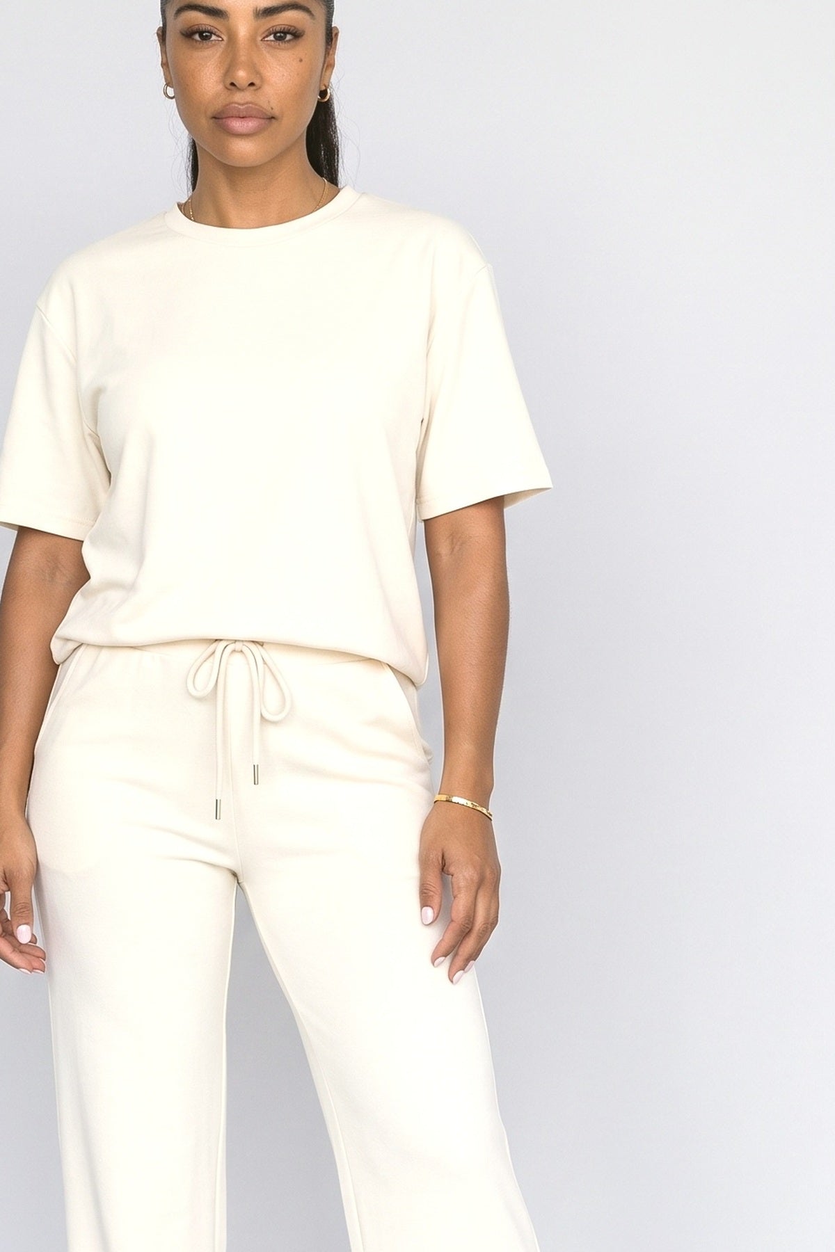 Short Sleeve Two Piece Outfit, fabric detail