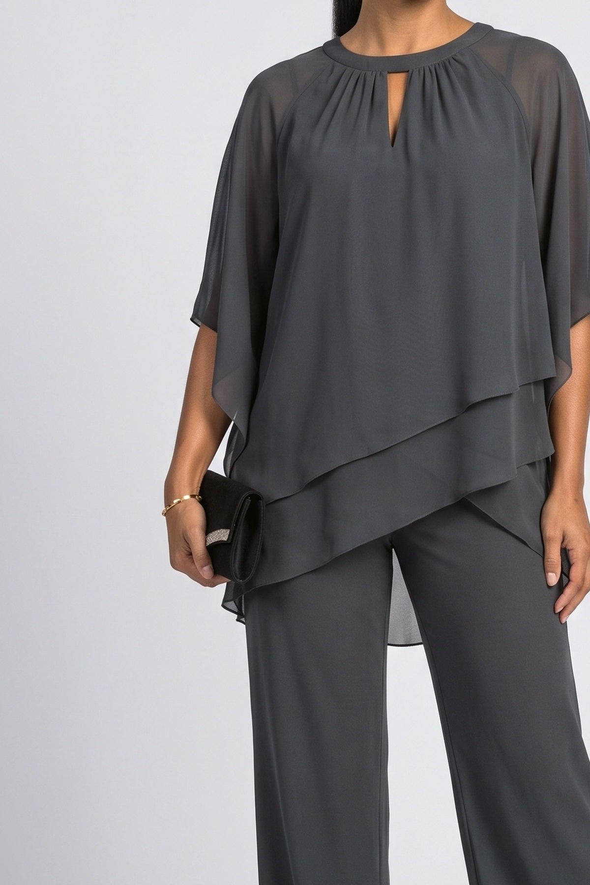 Asymmetric Two Piece Outfit, fabric detail