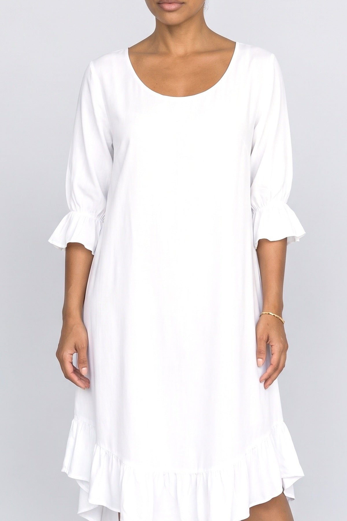 Ruffle Midi Dress, fabric detail