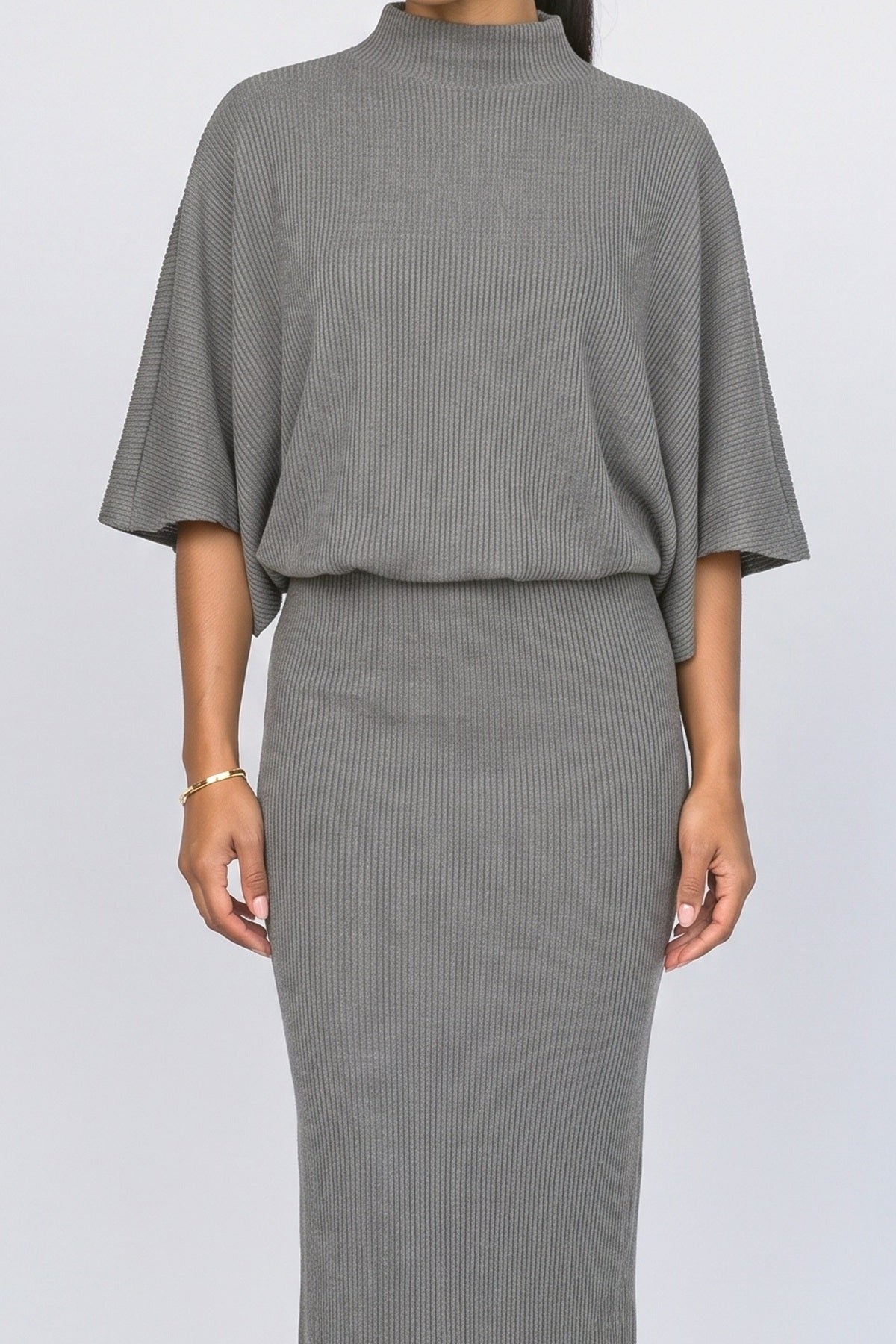 Batwing Sleeve Two Piece Outfit, fabric detail
