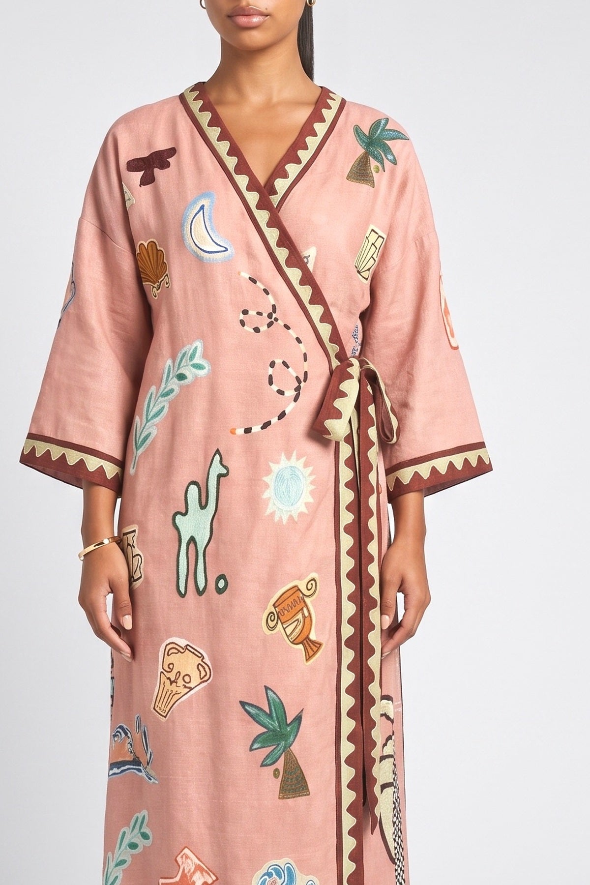 Wrap Maxi Dress, fabric detail