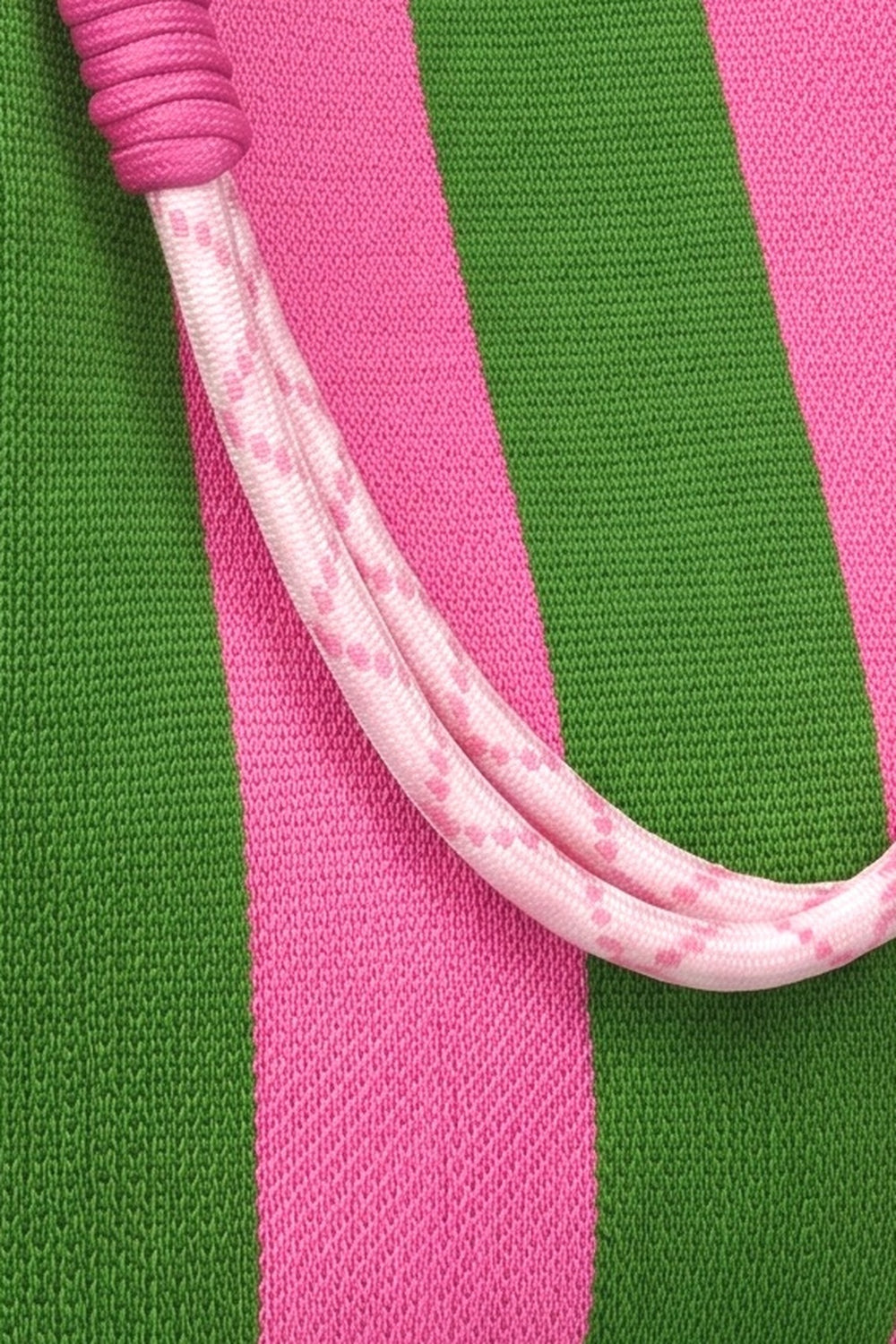 Knit Striped Shoulder Bag, fabric detail