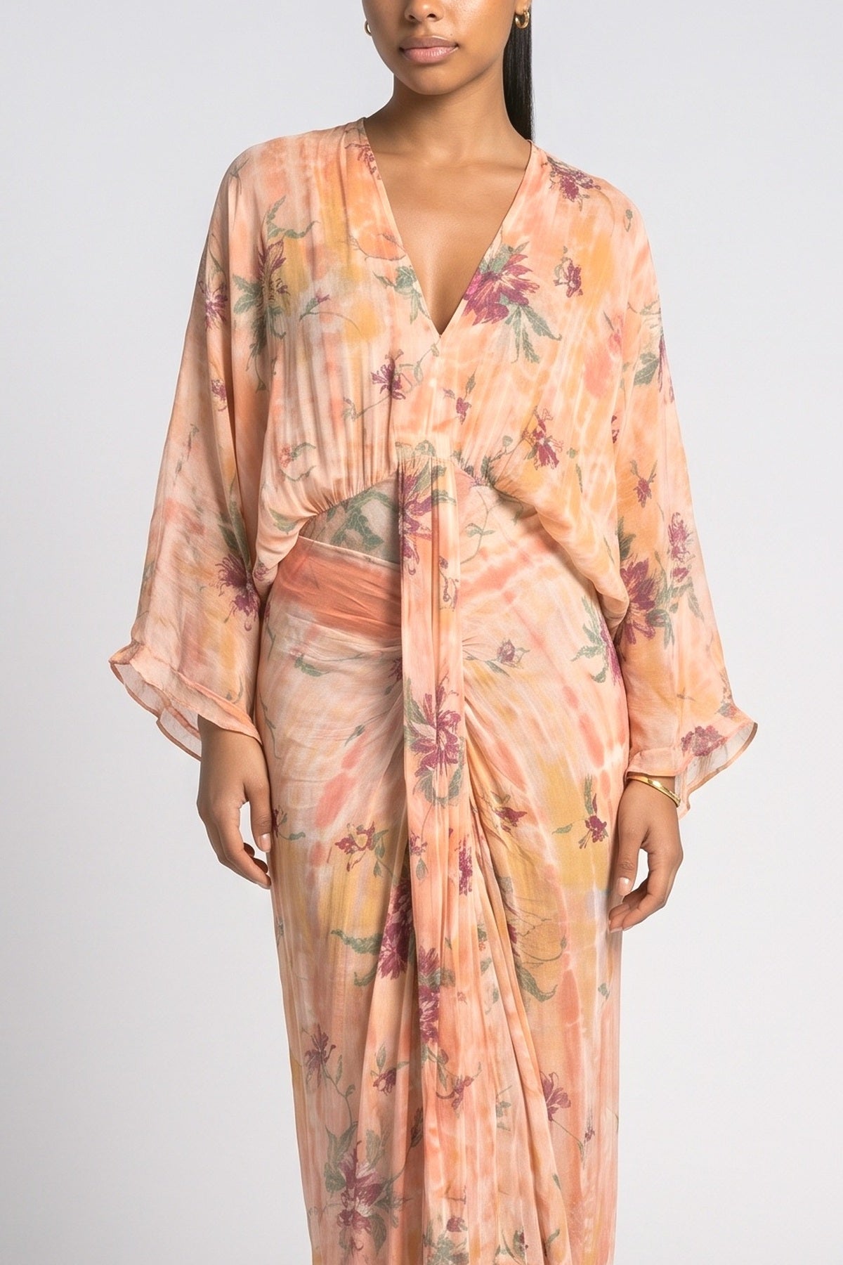 Kimono-Style Printed Dress-2, fabric detail
