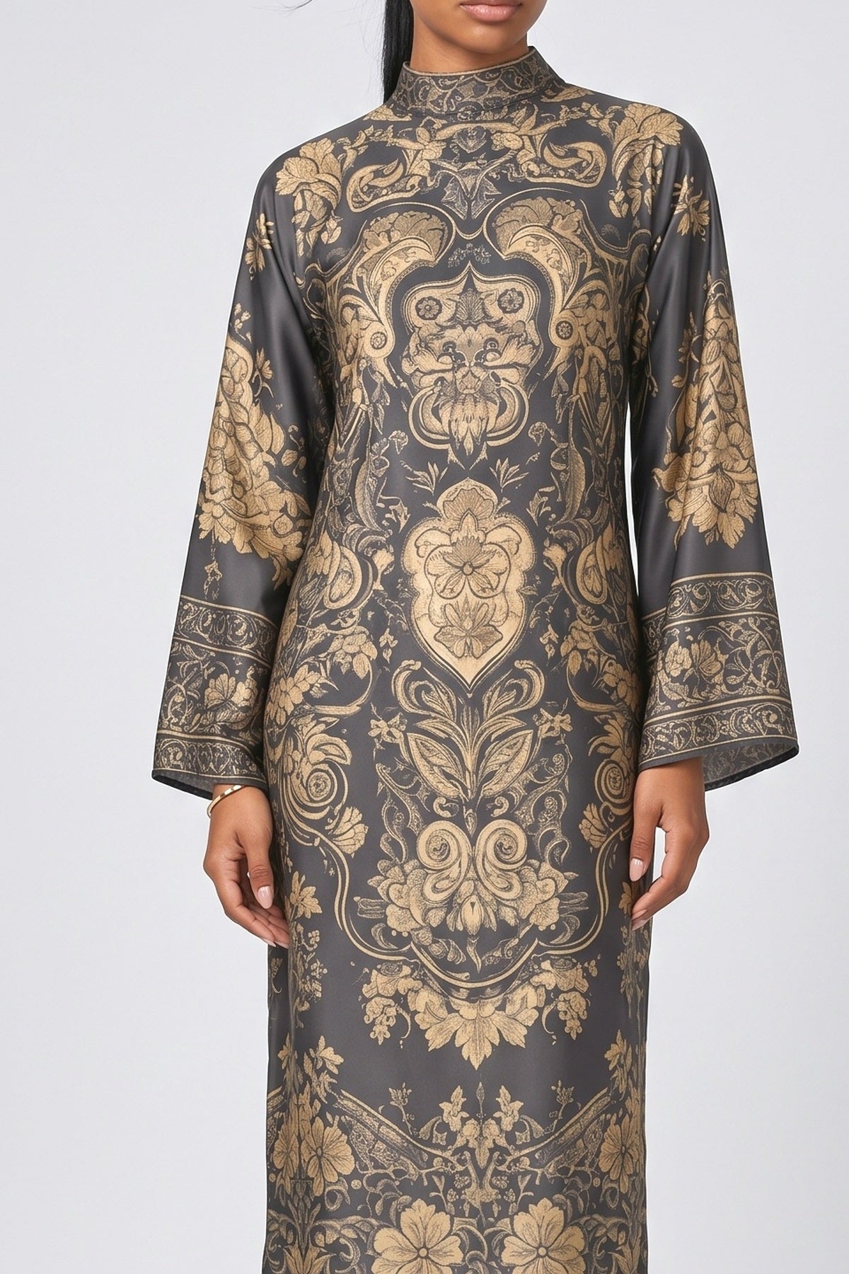 Paisley Midi Dress, fabric detail