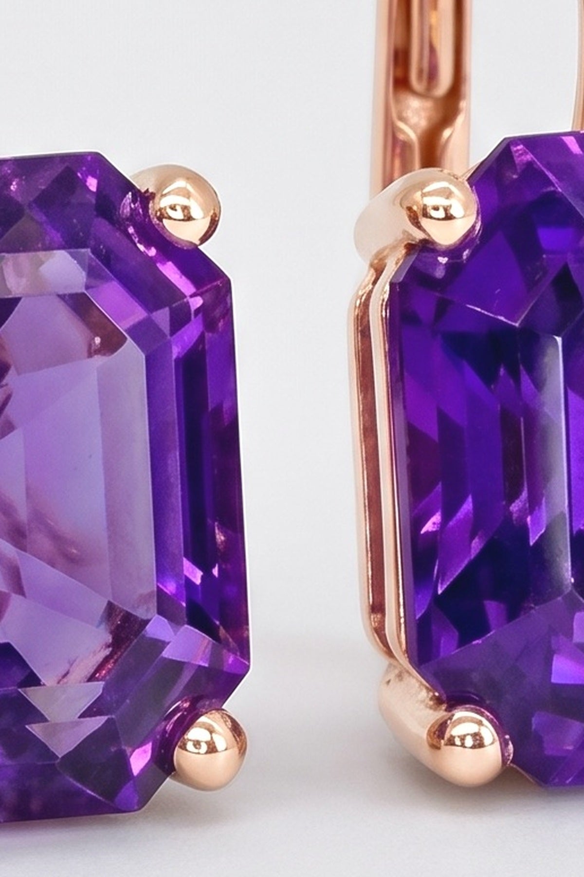 Purple Drop Earrings, fabric detail