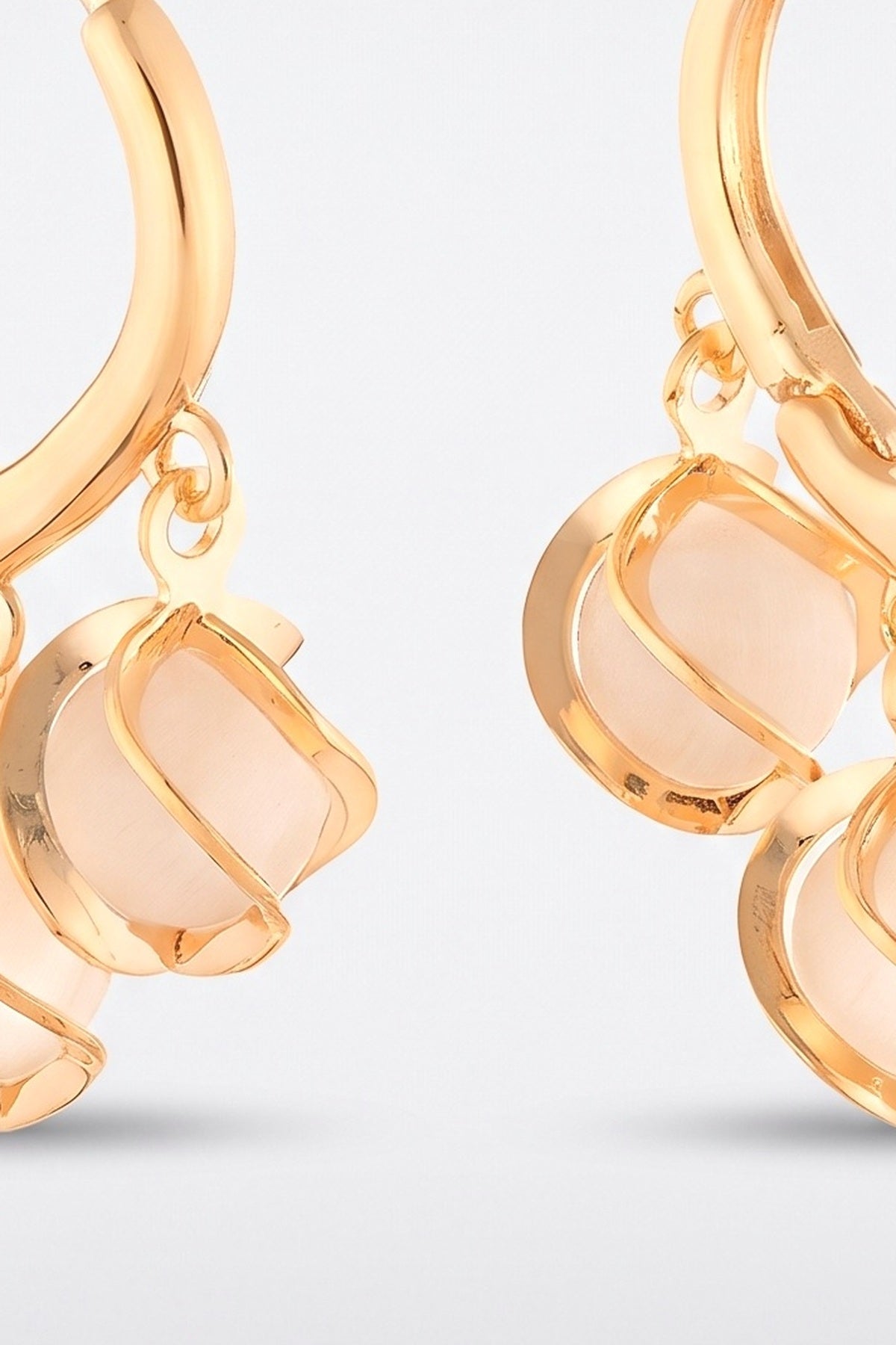 Stud Earrings, fabric detail