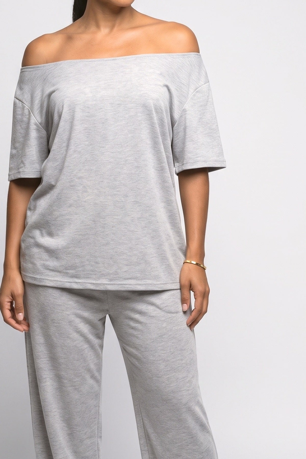 Off-Shoulder Two Piece Outfit, fabric detail