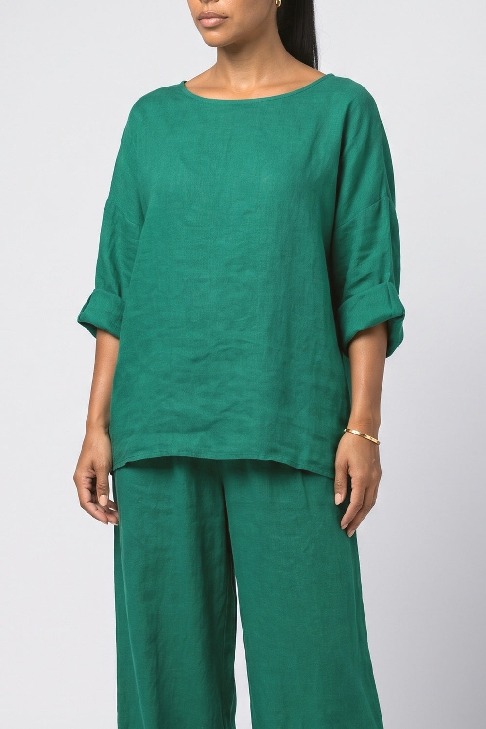Linen Oversized Two Piece Outfit, fabric detail