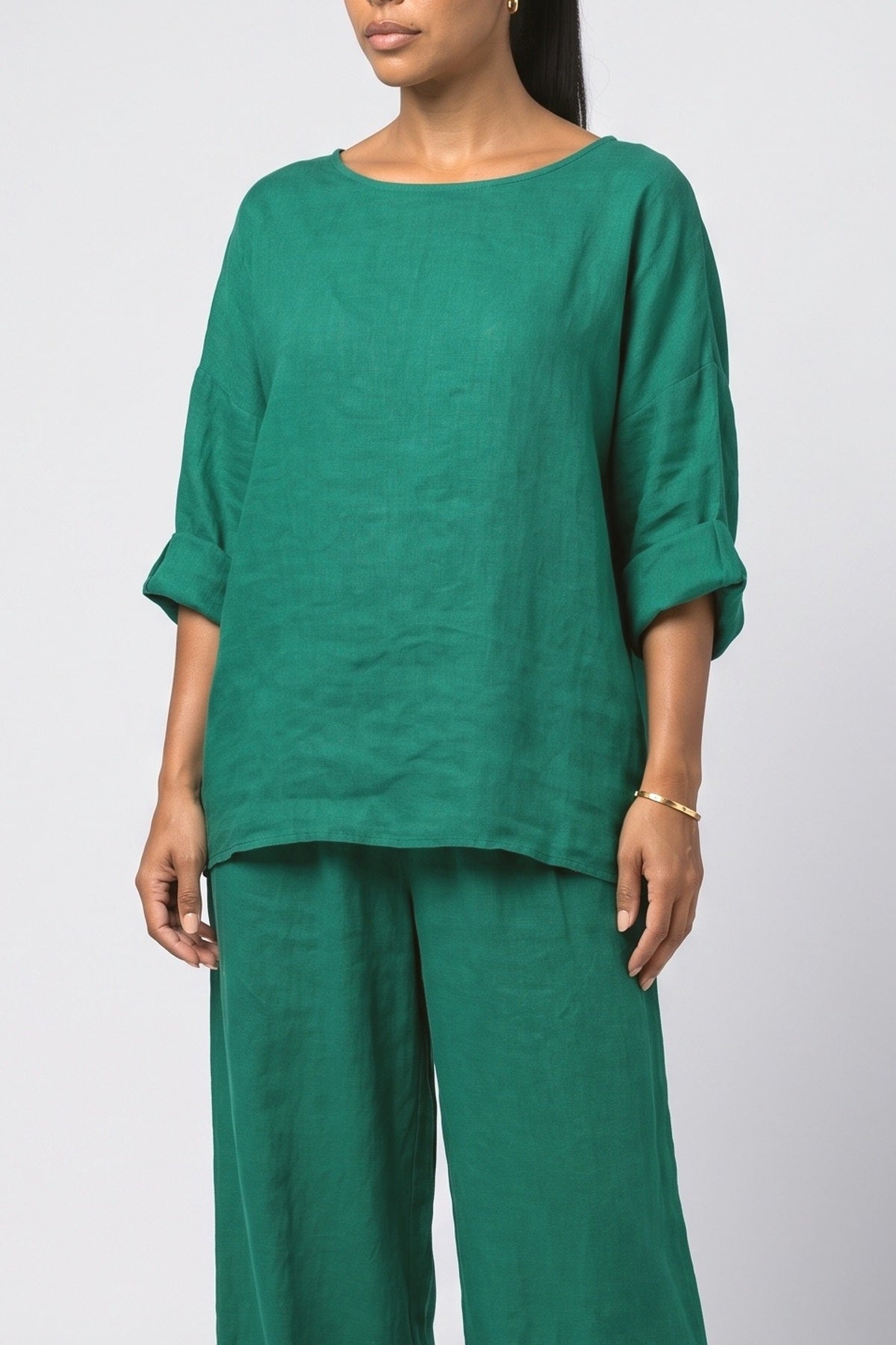 Linen Oversized Two Piece Outfit, fabric detail