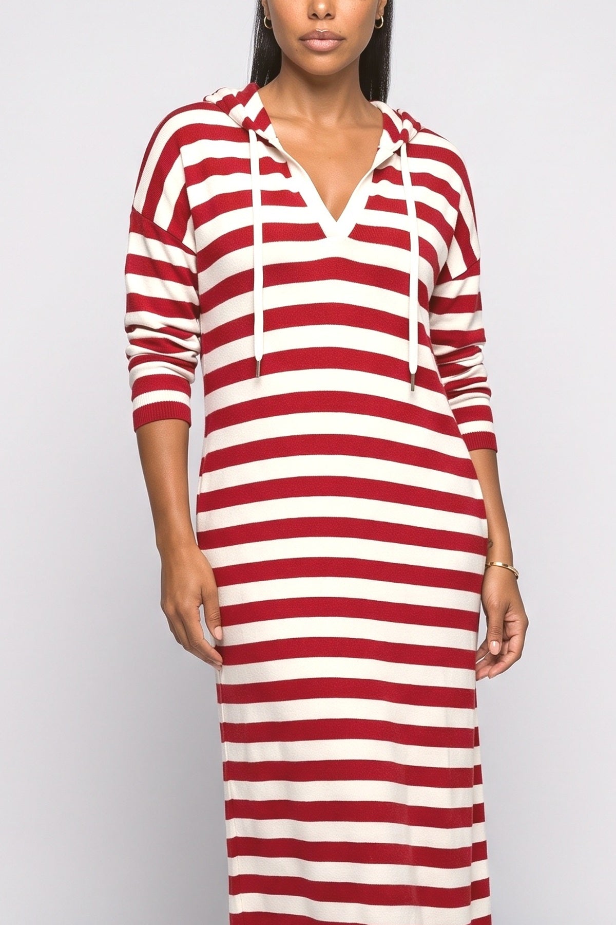 Striped Maxi Dress, fabric detail