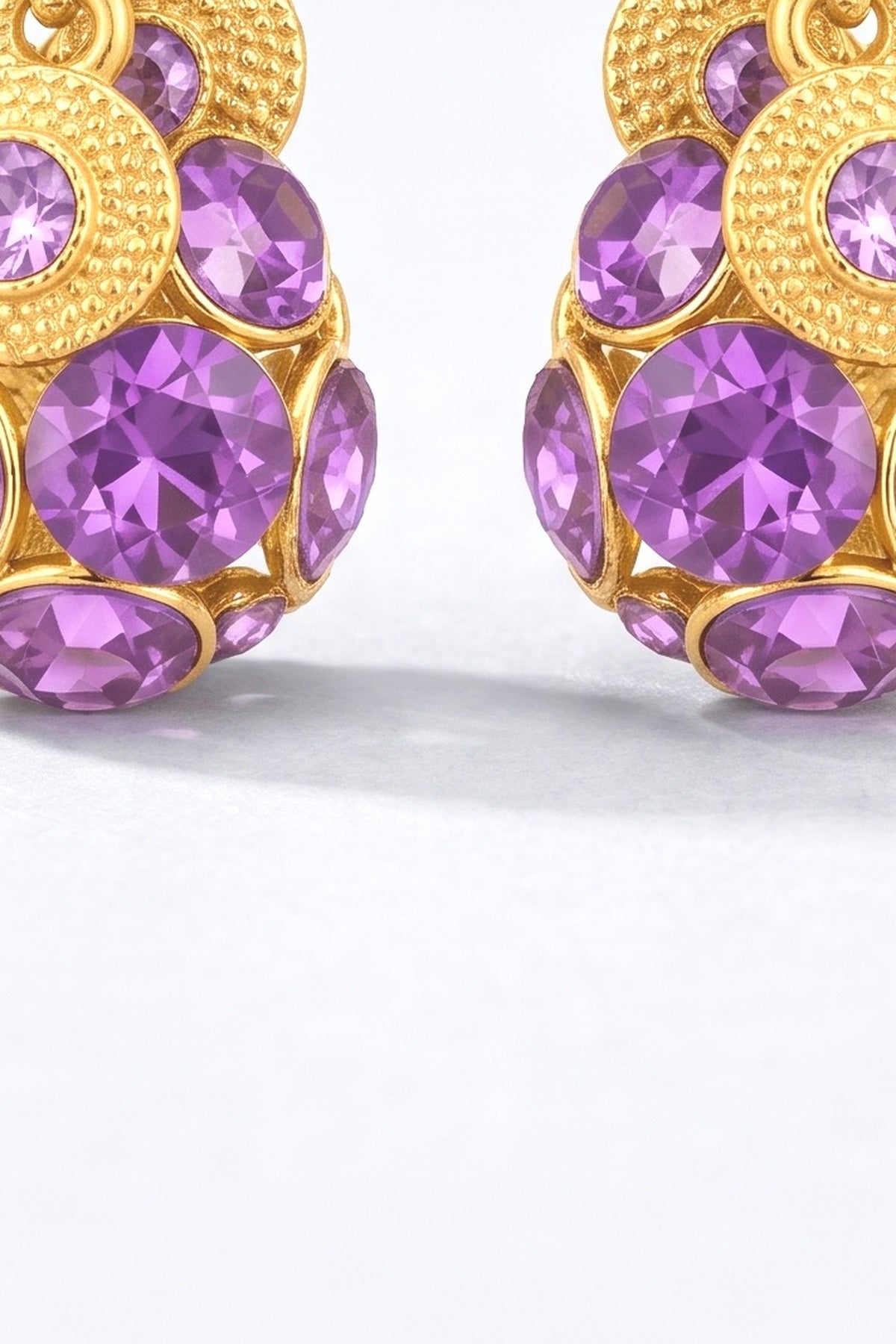 Stud Earrings, fabric detail