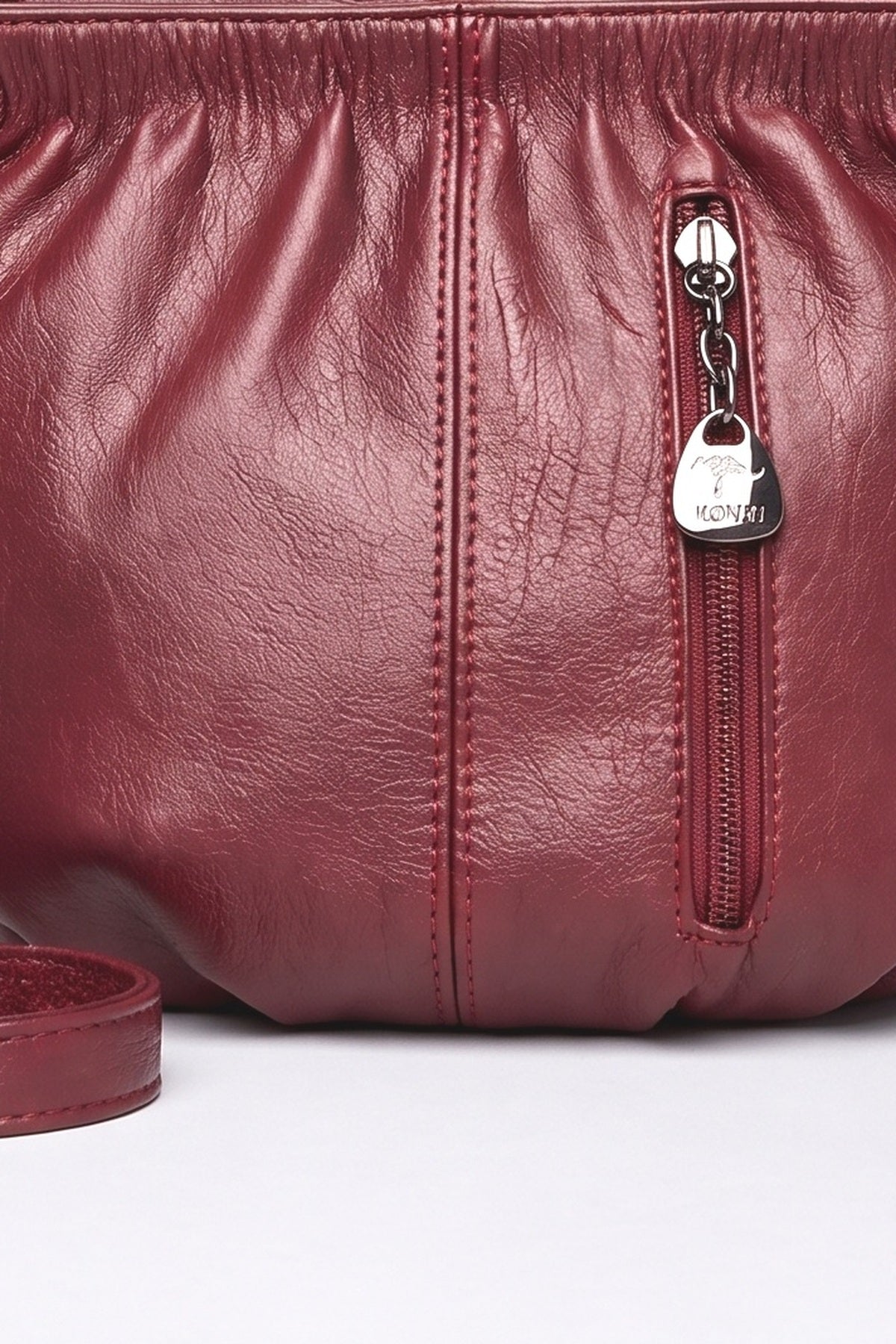 Pleated Crossbody Bag, fabric detail