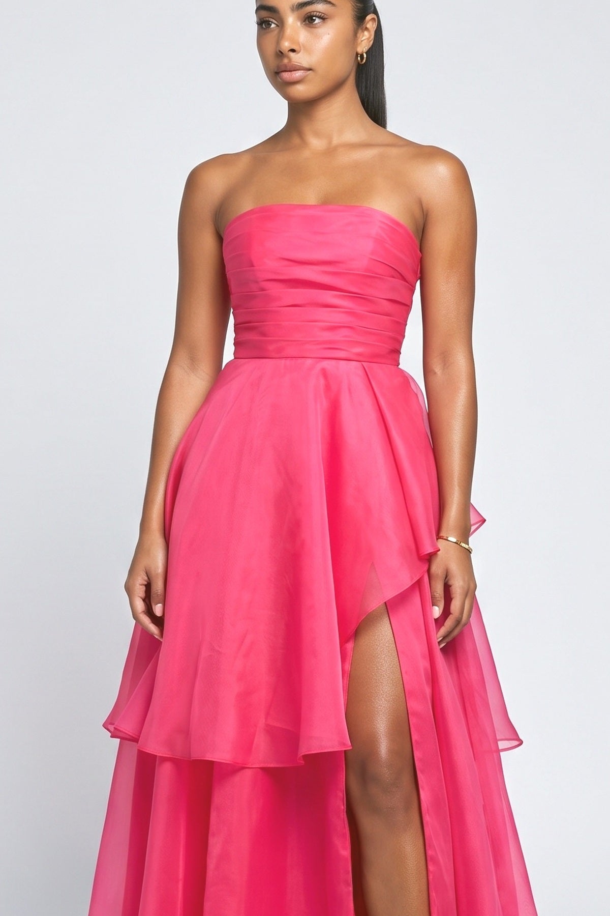 Slit Maxi Dress, fabric detail