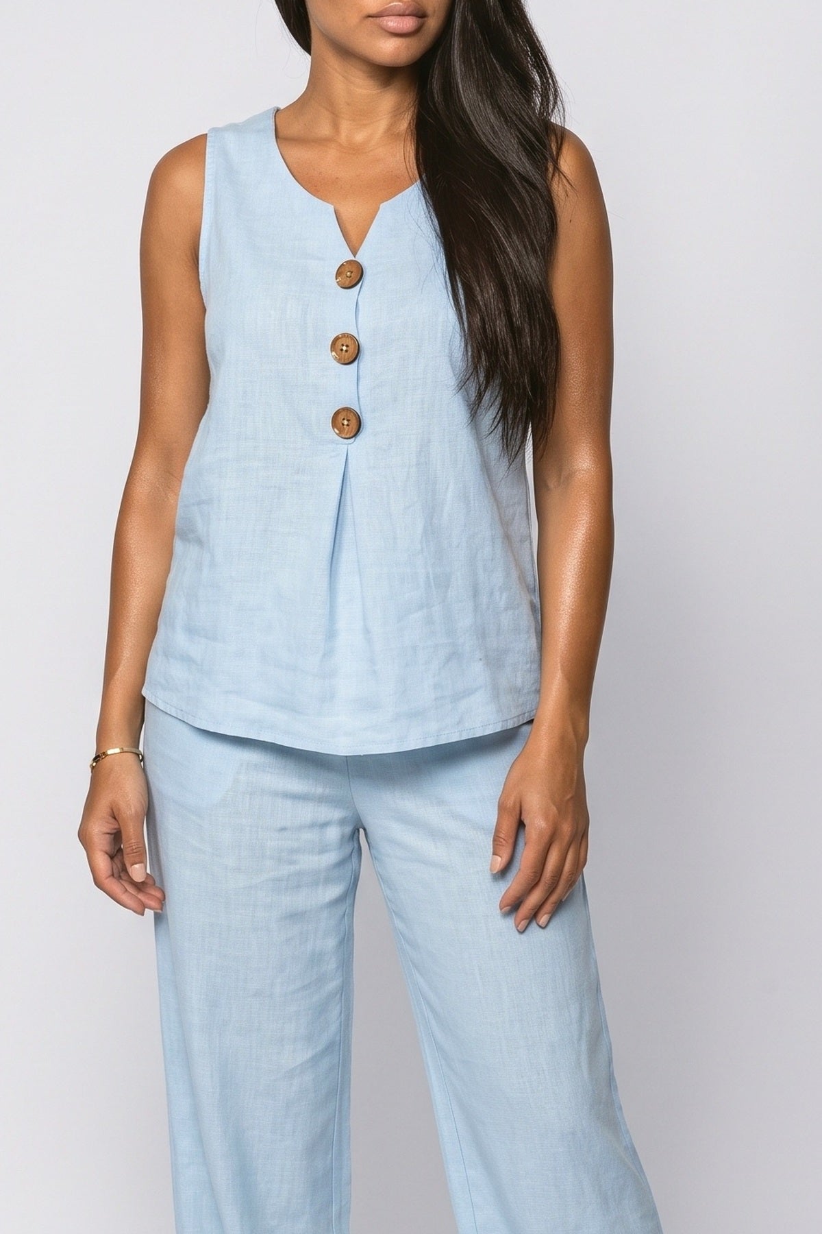 V-Neck Two Piece Outfit, fabric detail