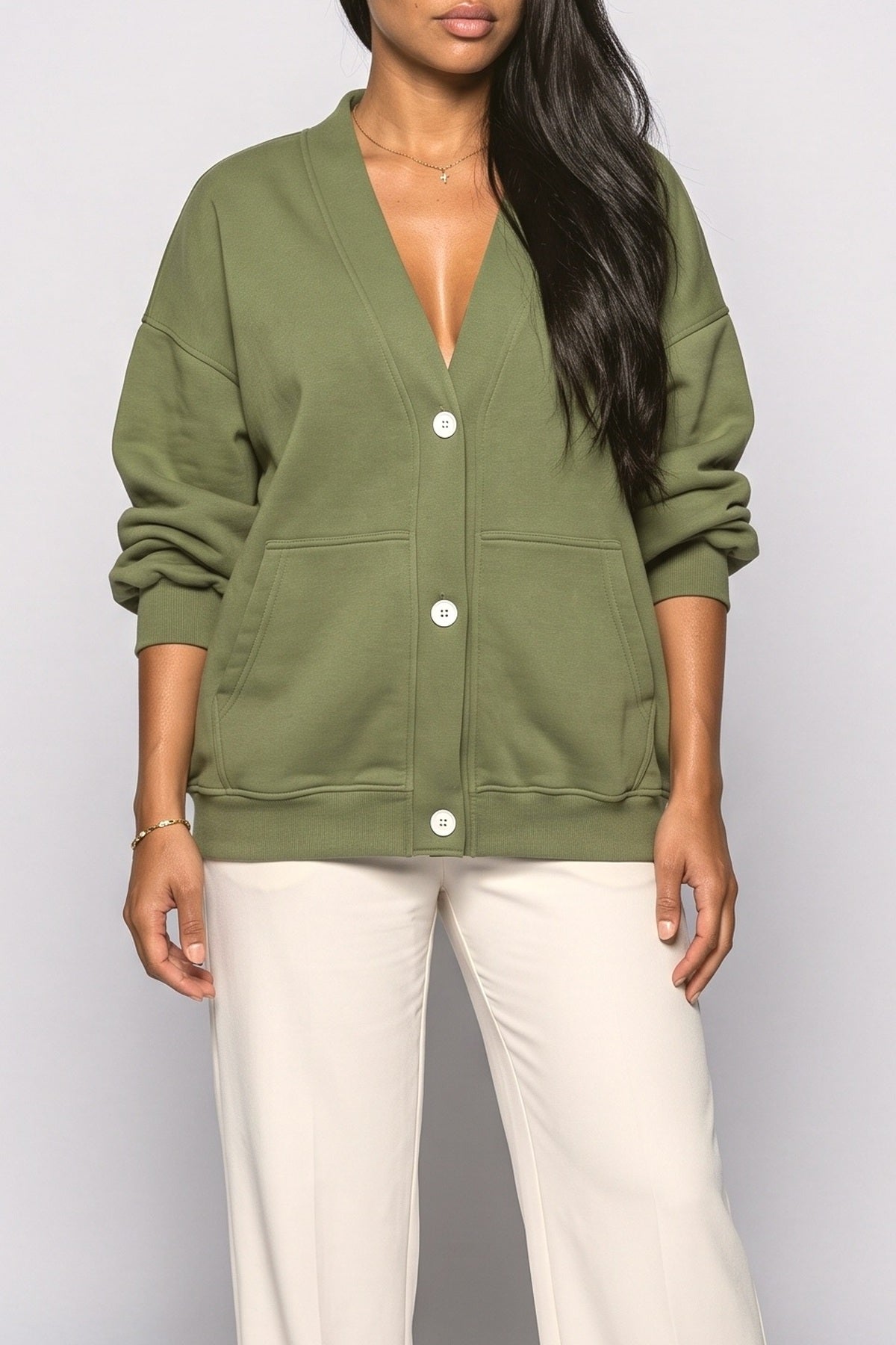 Oversized Knit Cardigan, fabric detail