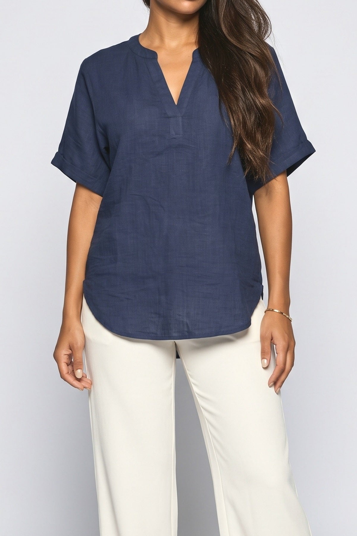 V-Neck Blouse, fabric detail