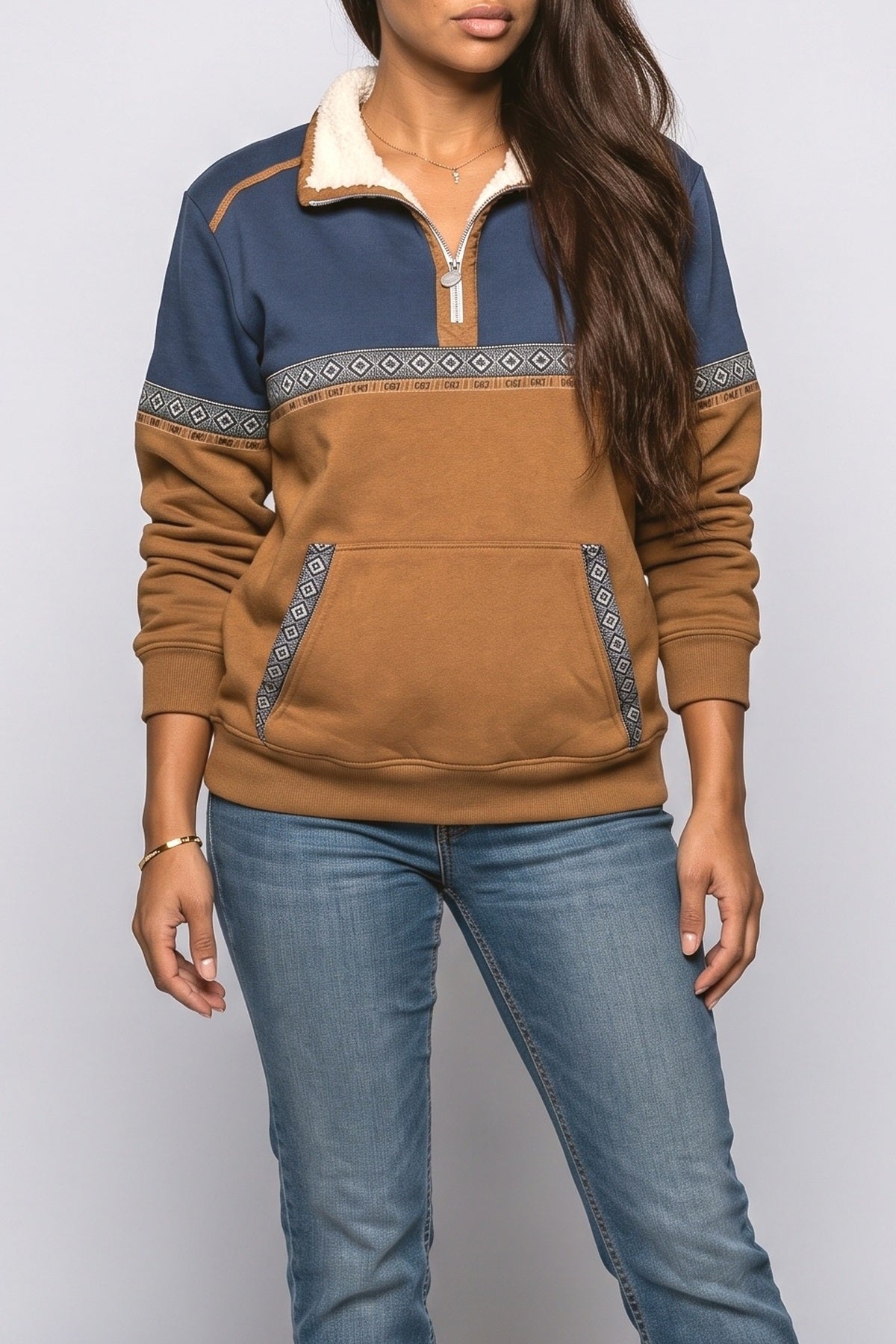 Colorblock Hoodie, fabric detail