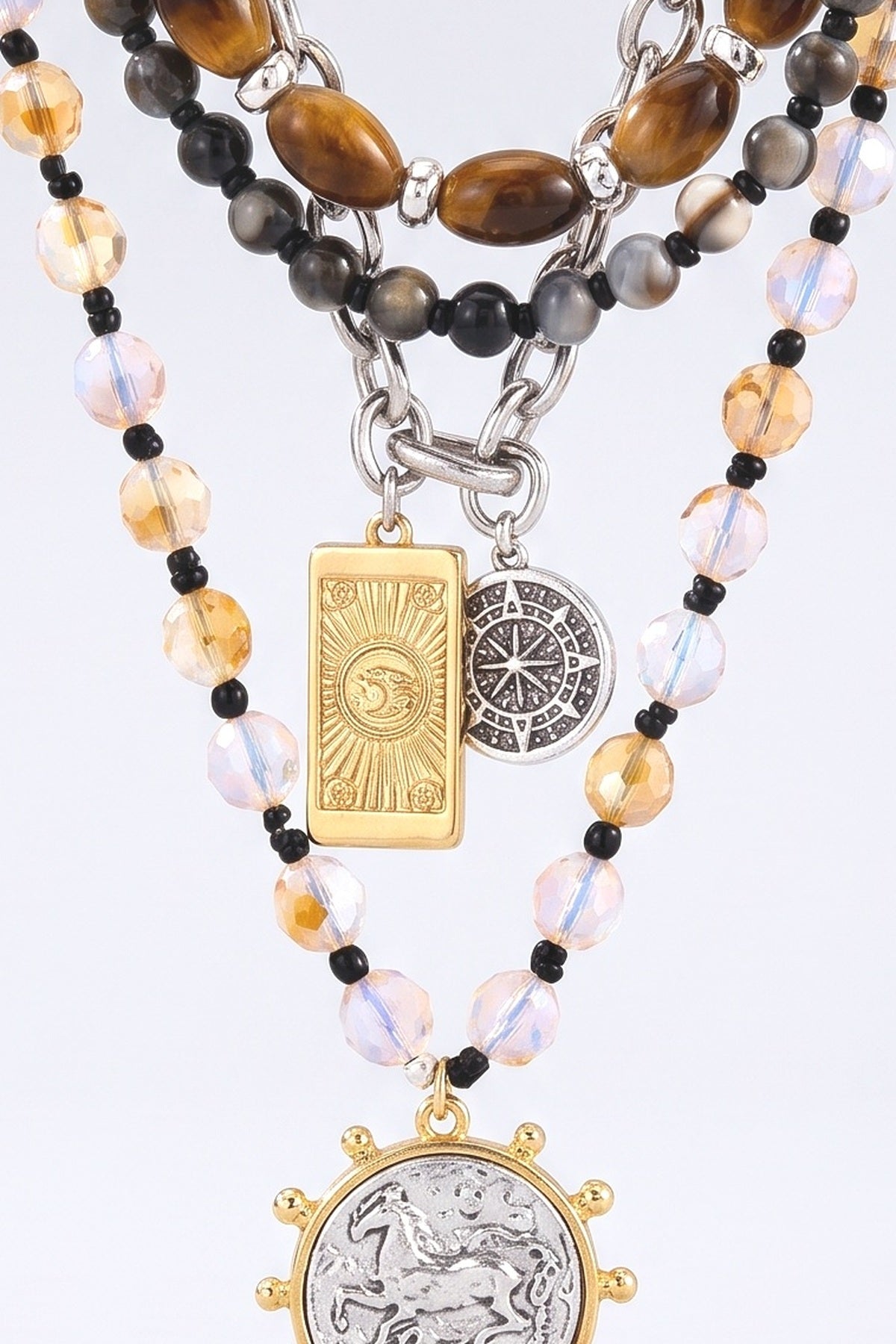 Gold Necklace, fabric detail