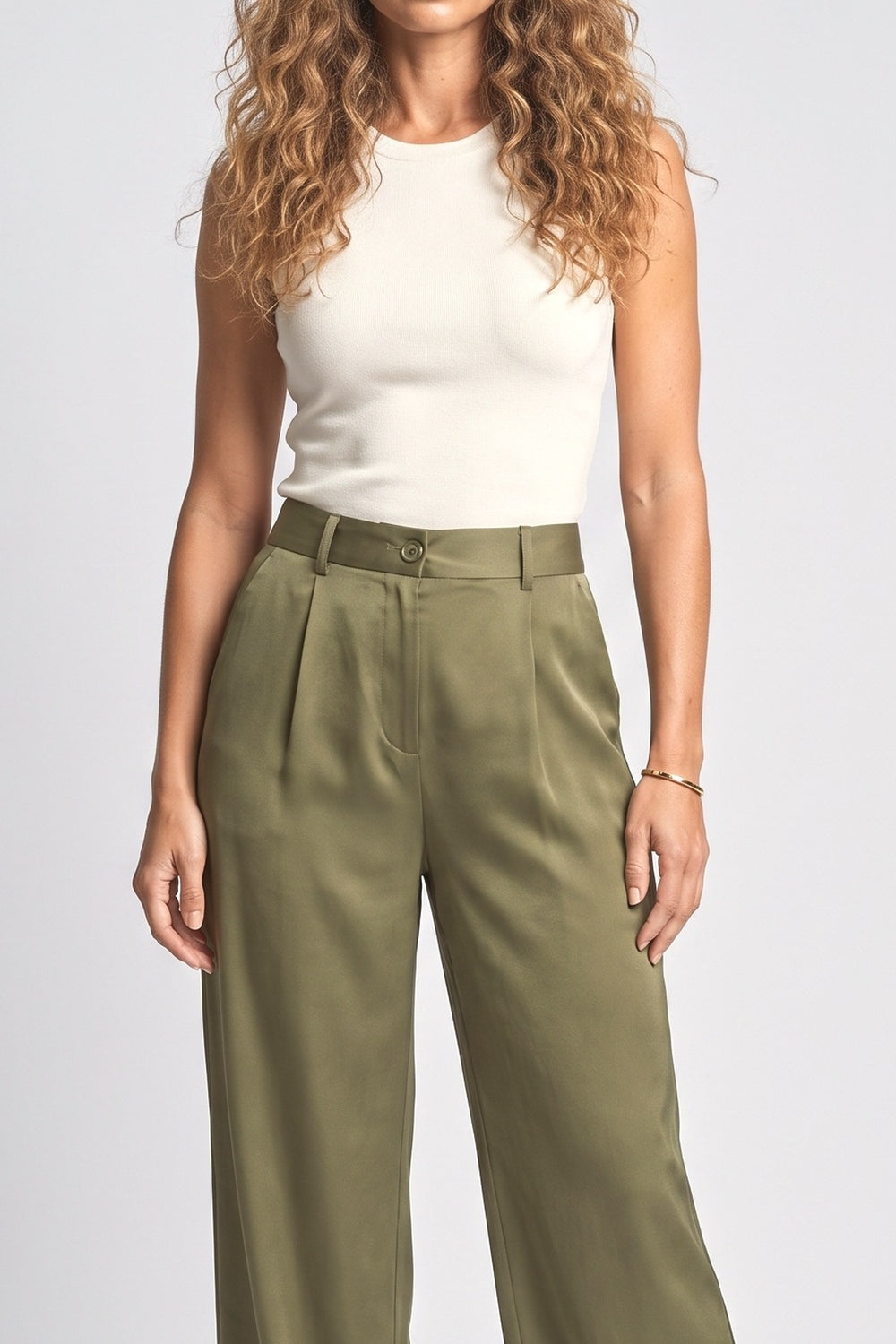 Satin Women's Trousers, fabric detail