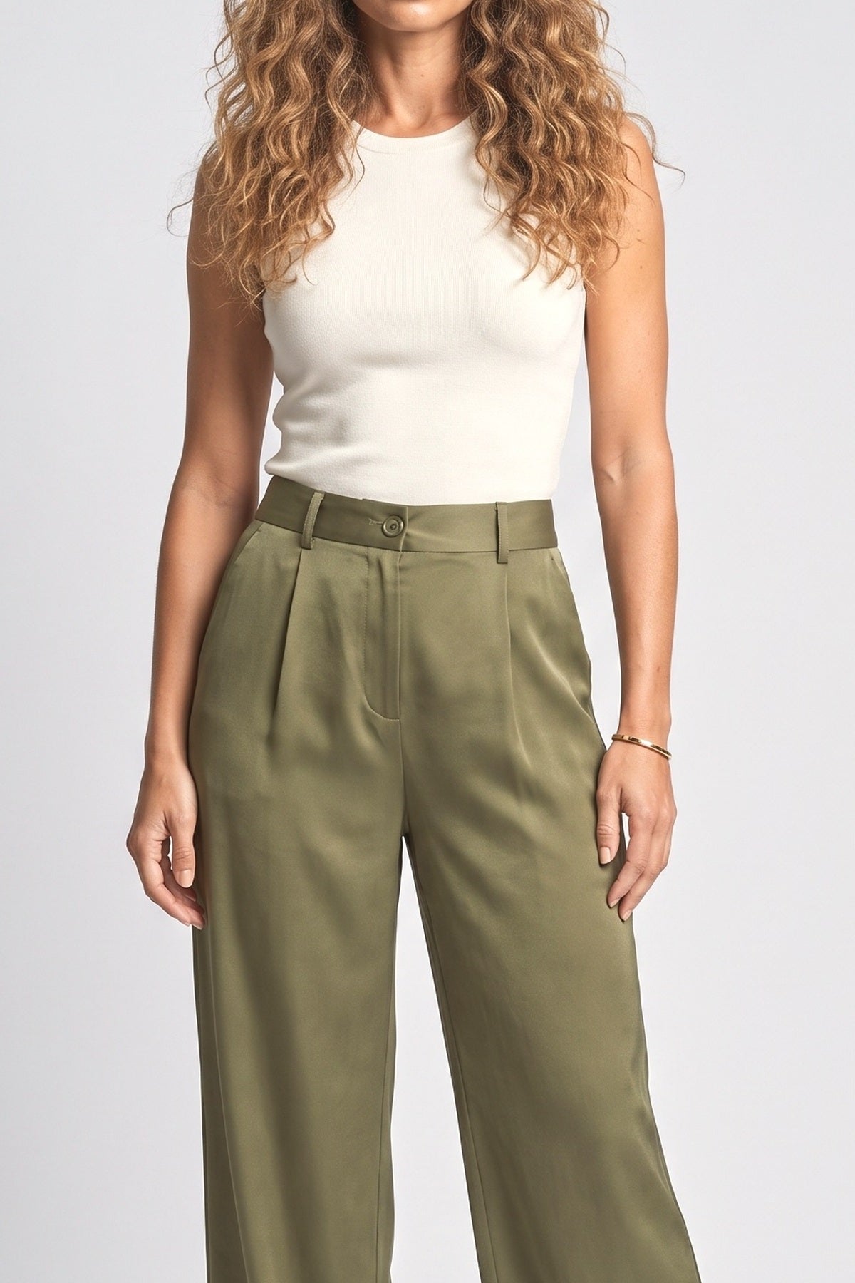 Satin Women's Trousers, fabric detail