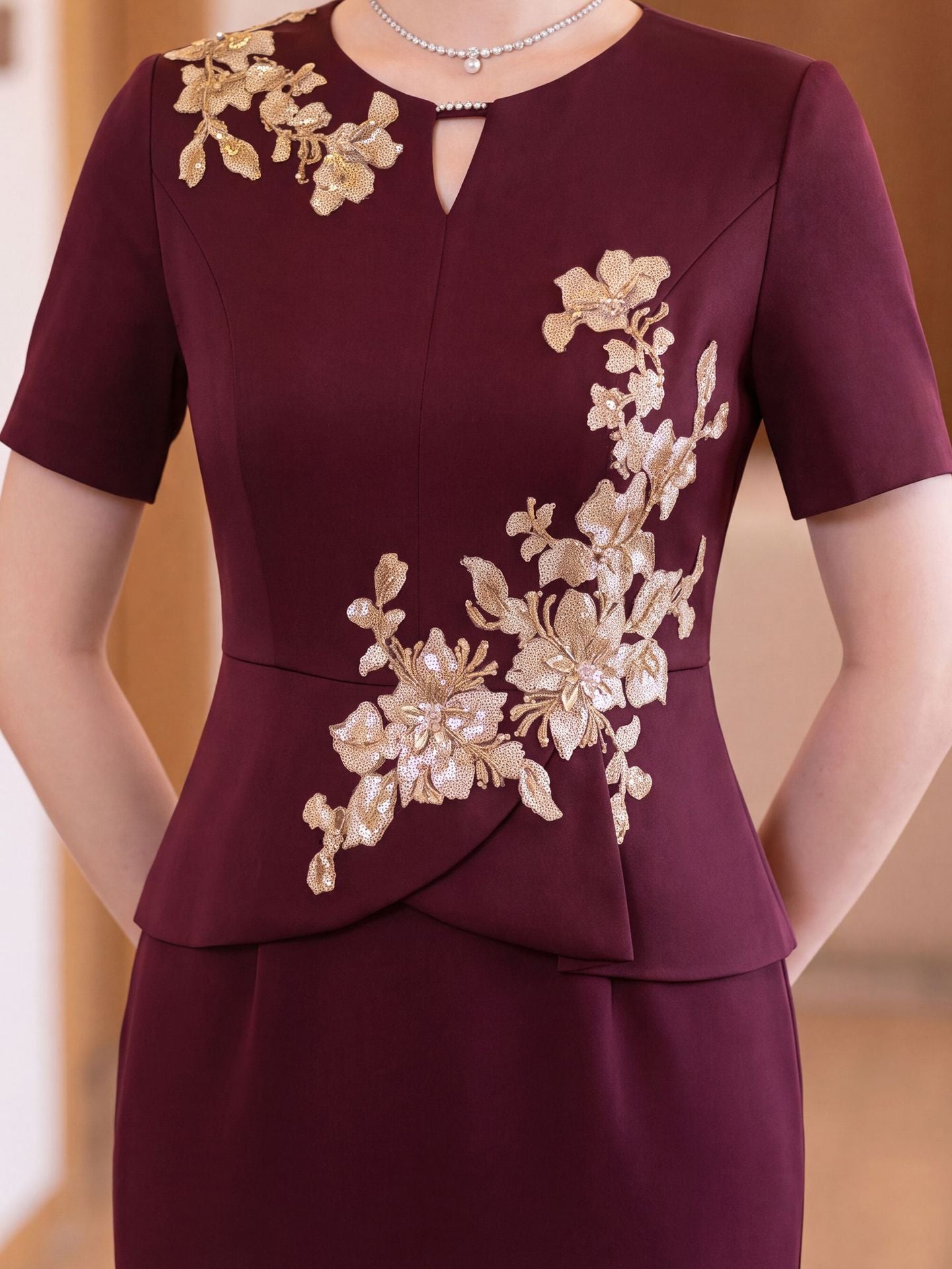 Wine Plus Size Formal Dress