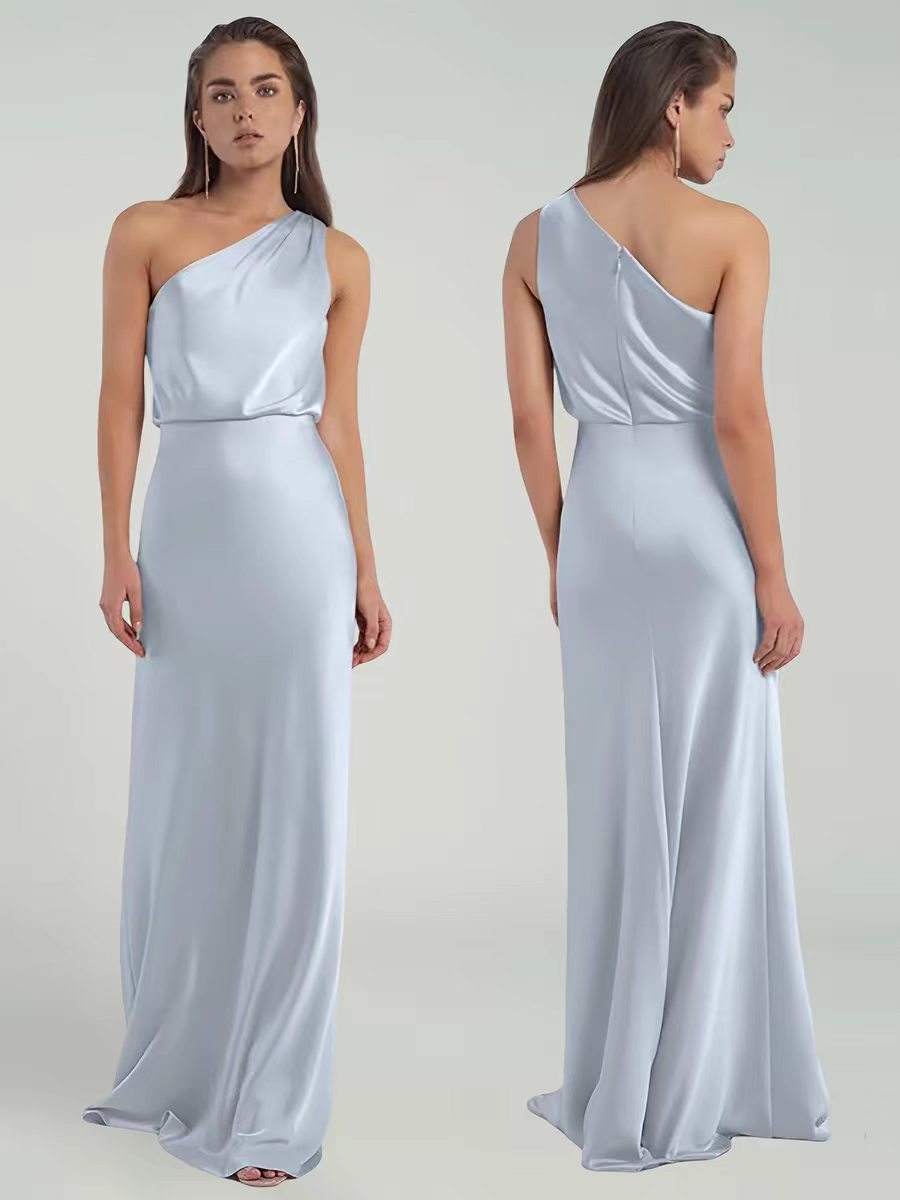 Maxi Satin Bridesmaid Dress