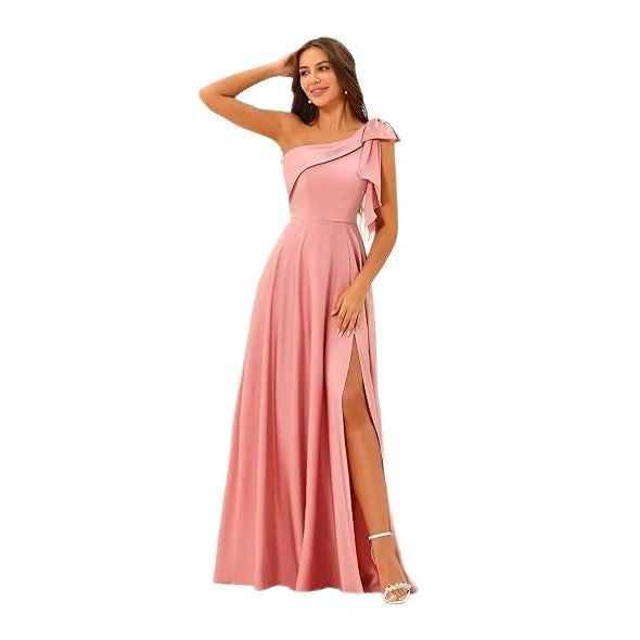 Satin Bow Bridesmaid Dress