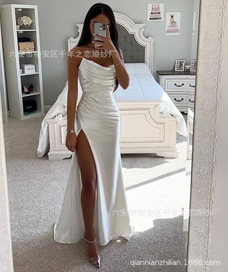 Satin Strapless Bridesmaid Dress