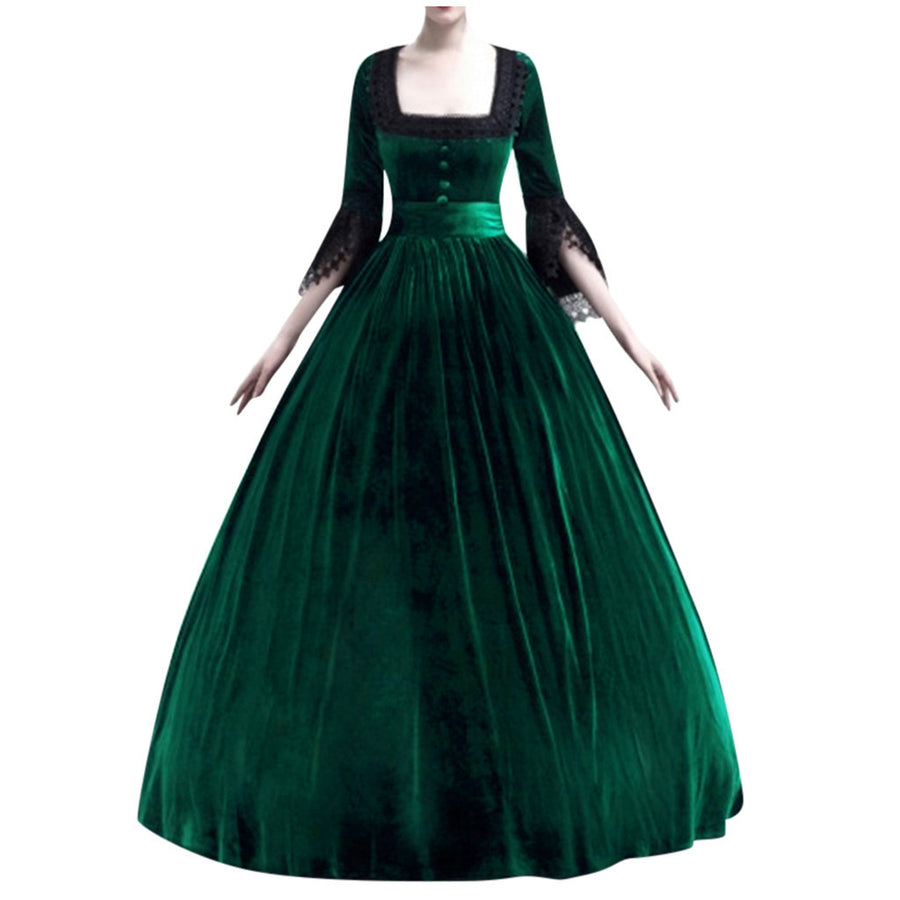 Green Empire Waist Long Prom Dress