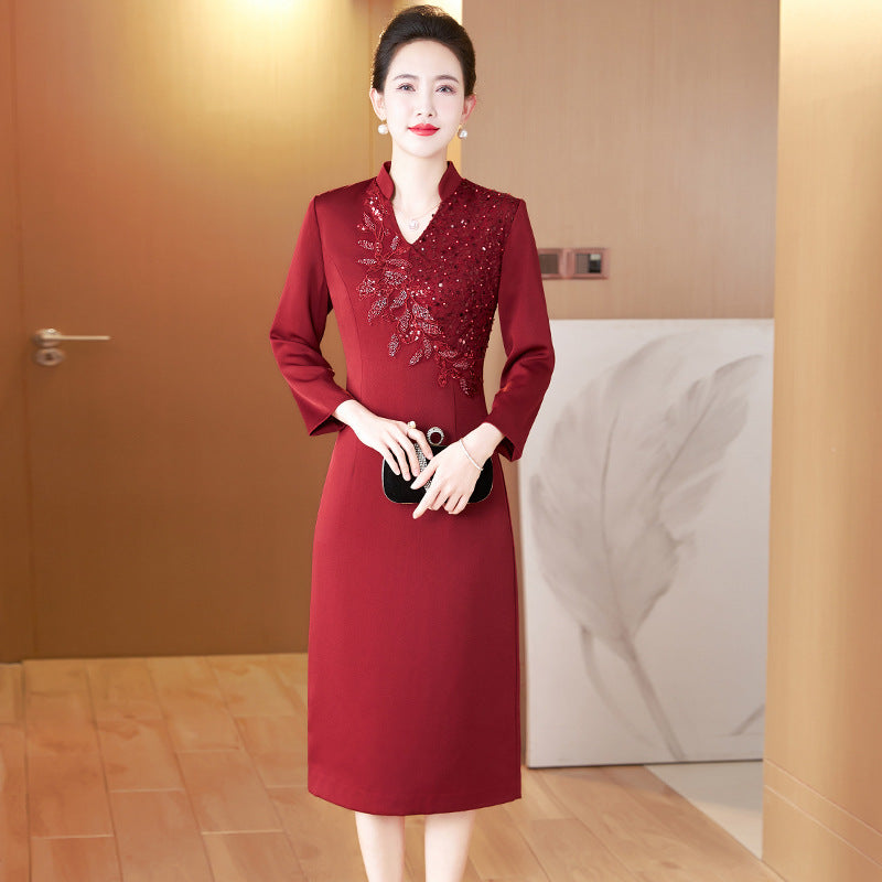 Burgundy Plus Size Formal Dress